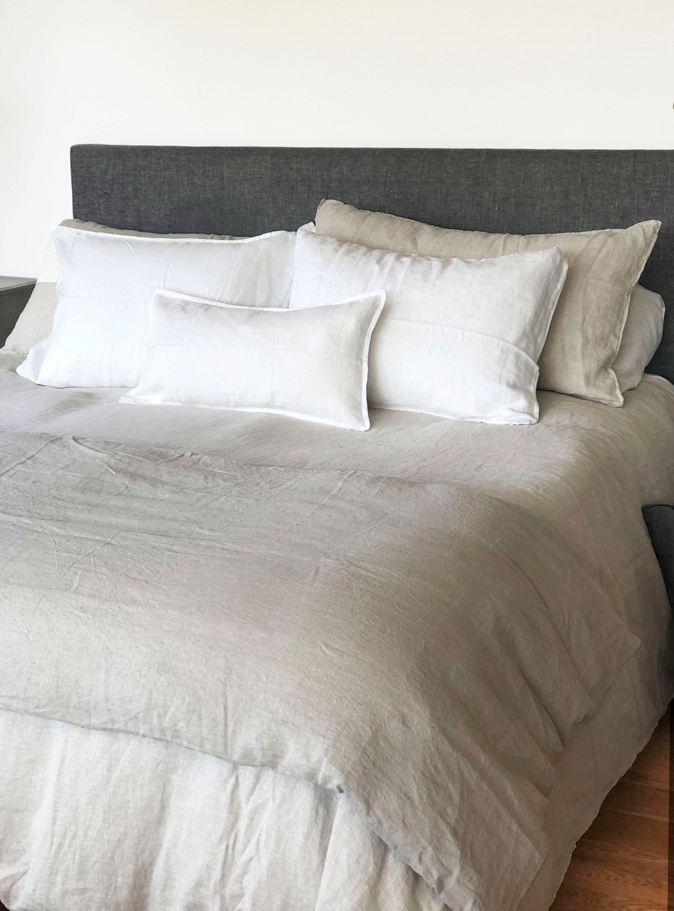 Cojín Lino 30 x 60 cm Carre Blanco Naturalino-2