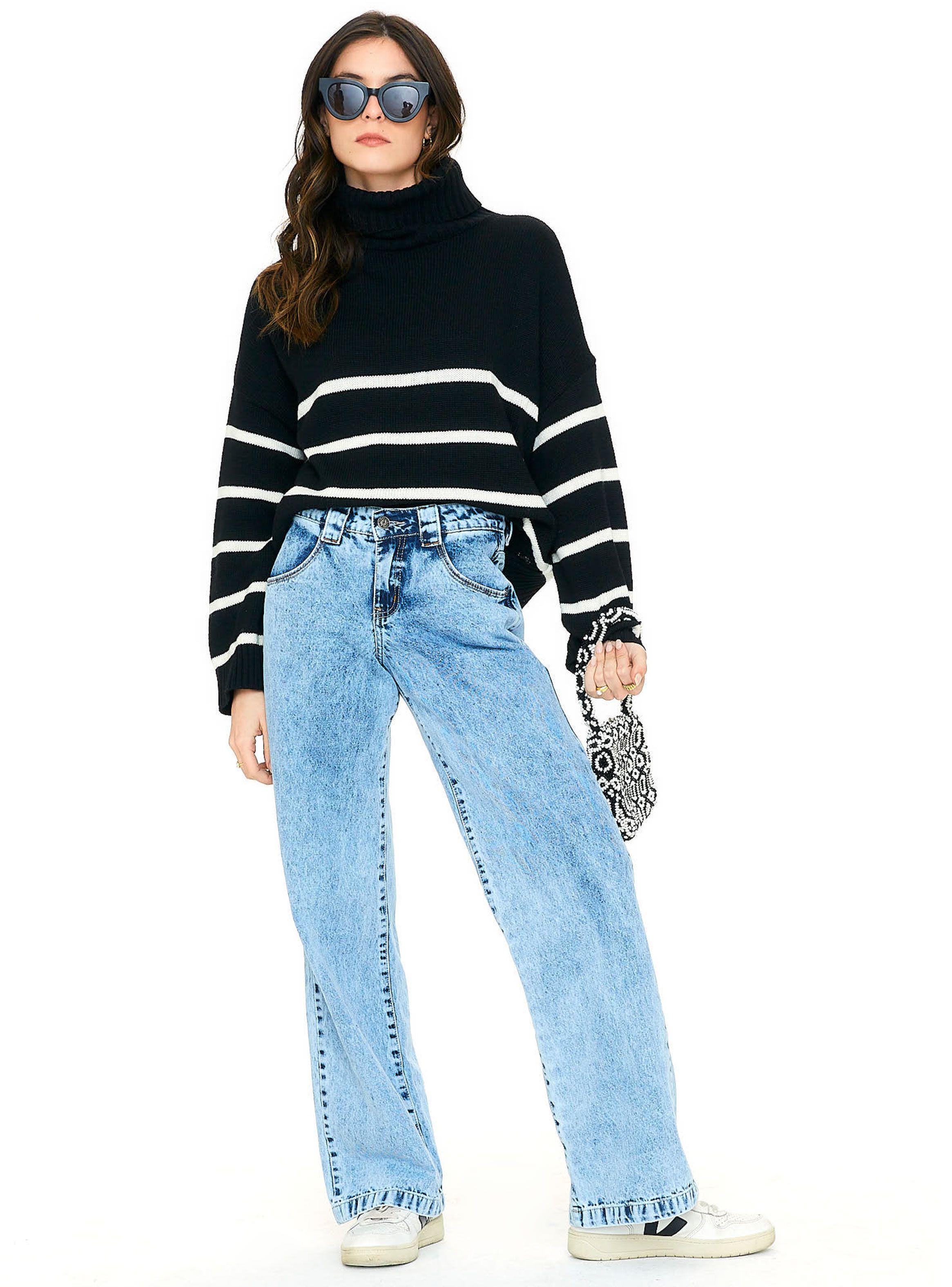 Jeans Igna Tiro Medio Celeste-3