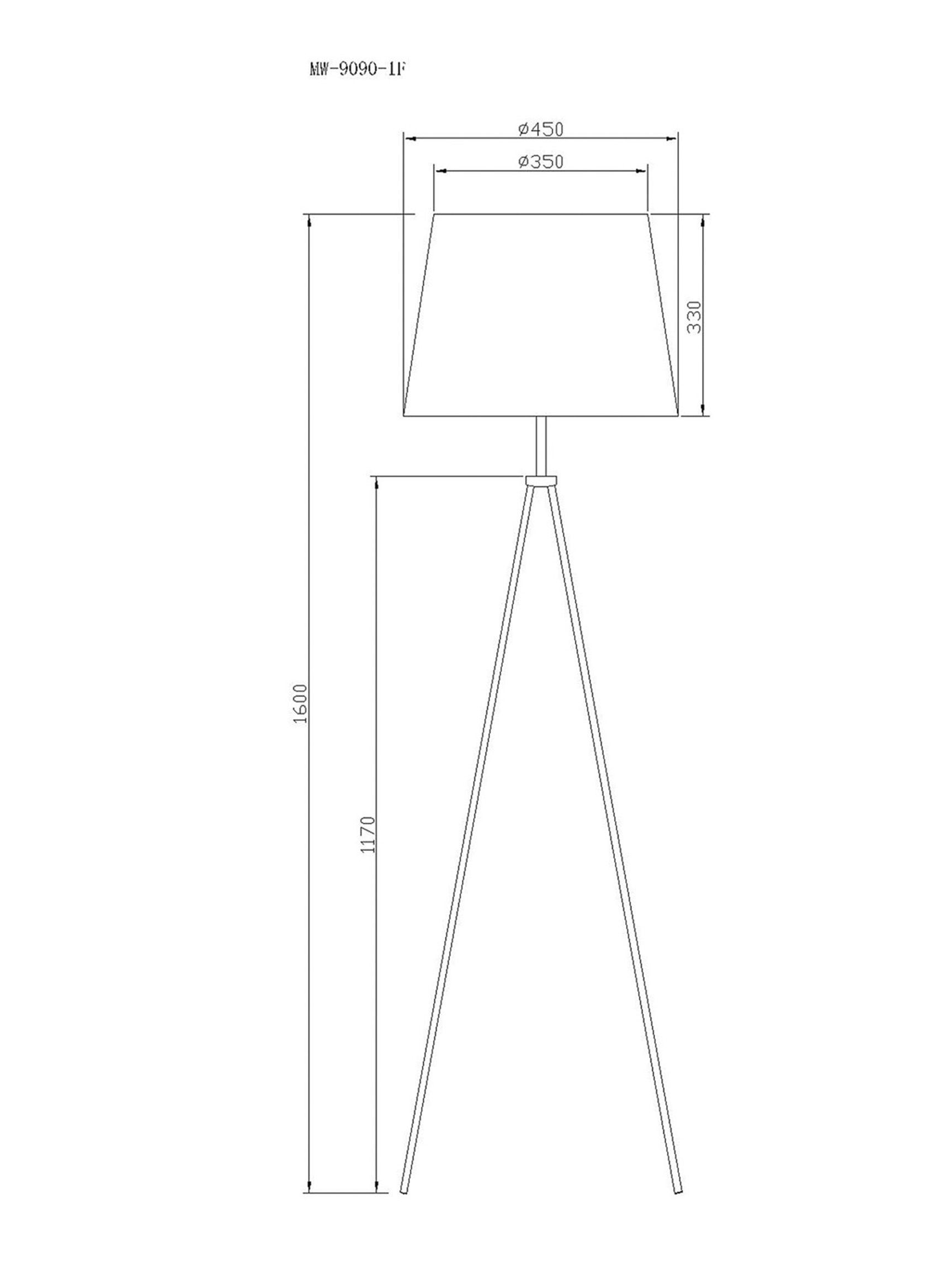 Lámpara Diseño 3 de Pie Mini Tripode Negro-1