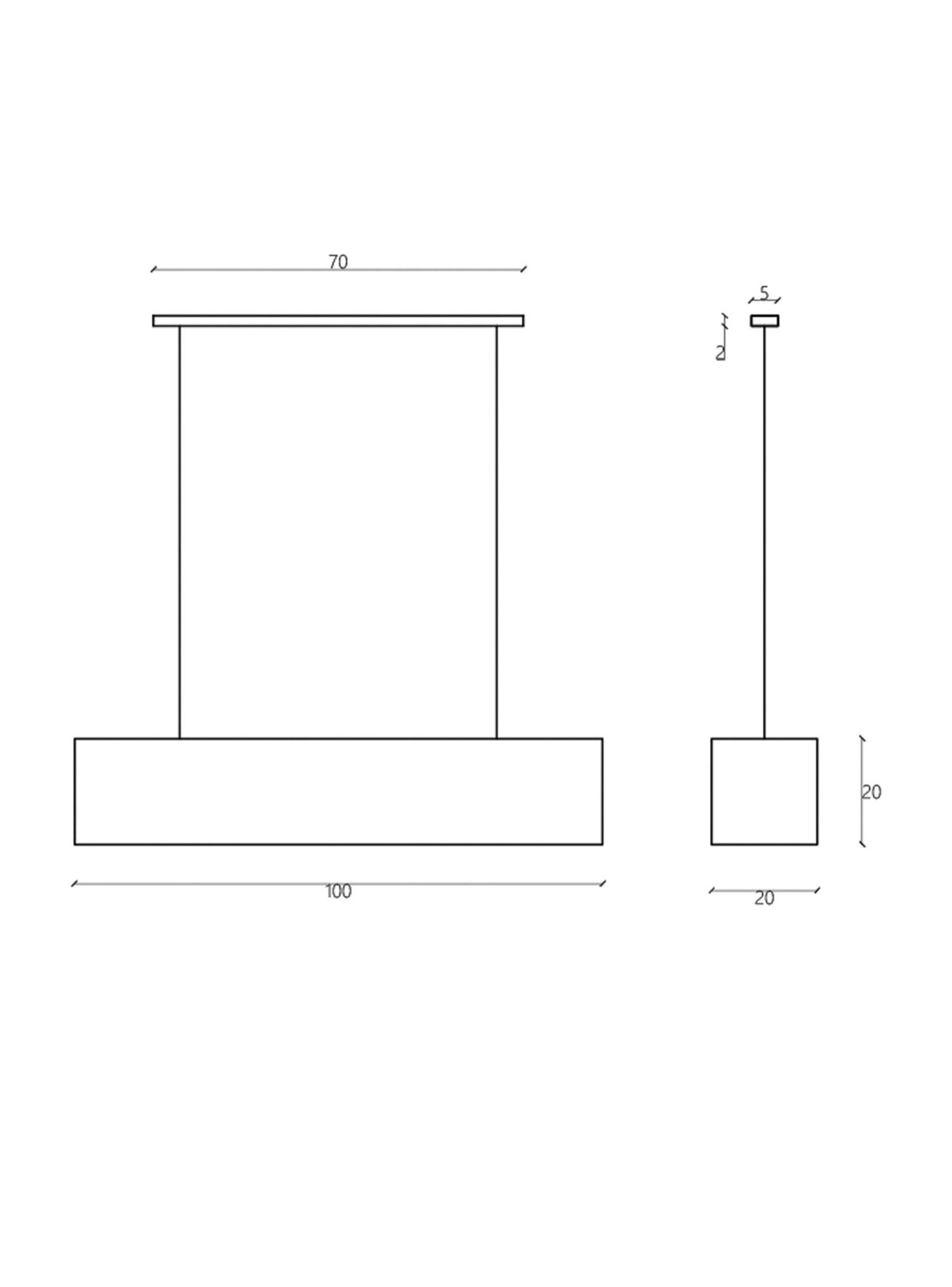 Lámpara Diseño 3 Colgante L100 Crudo-1