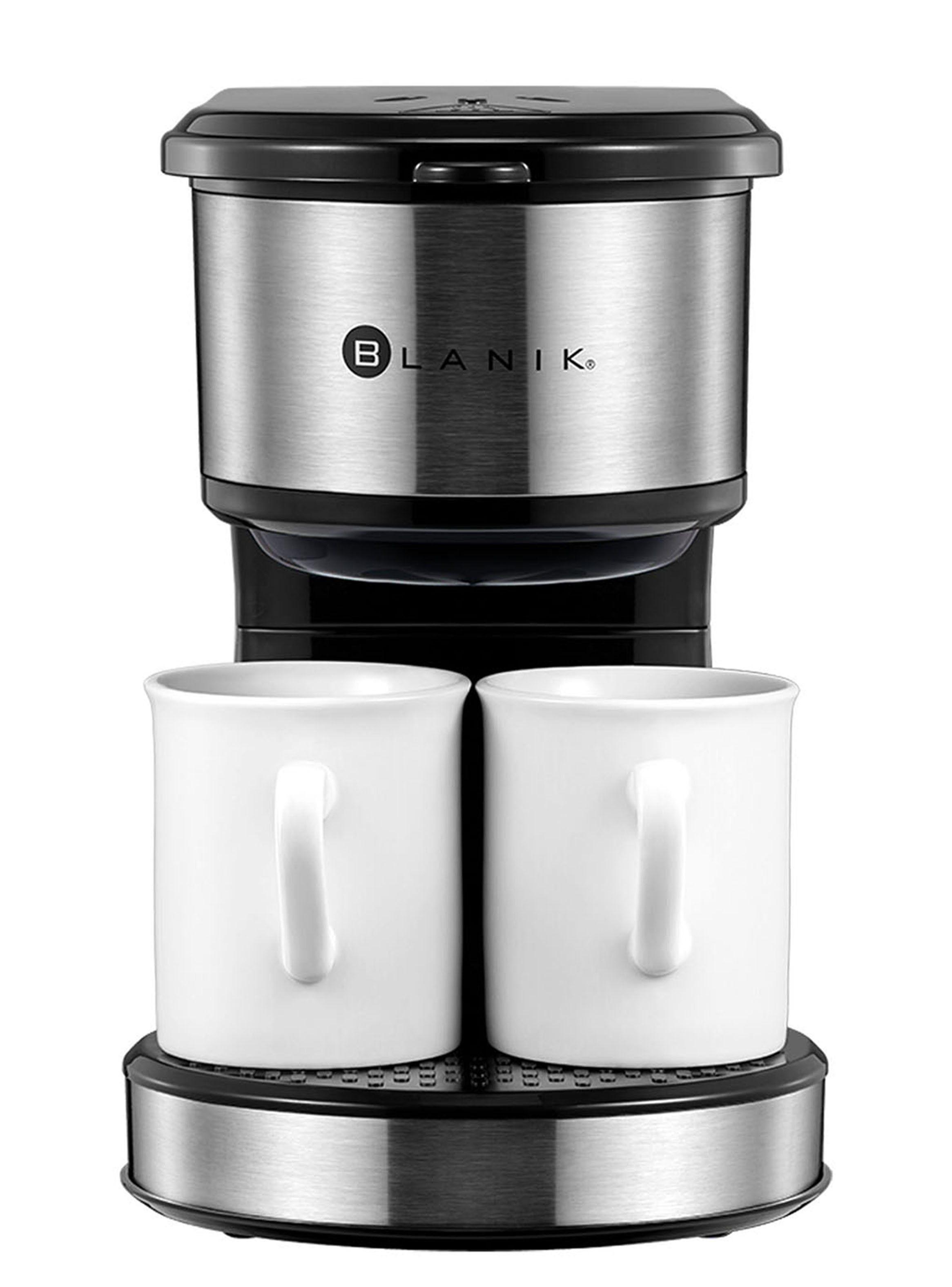 Cafetera de Filtro de 2 Tazas Negro e Inox-0