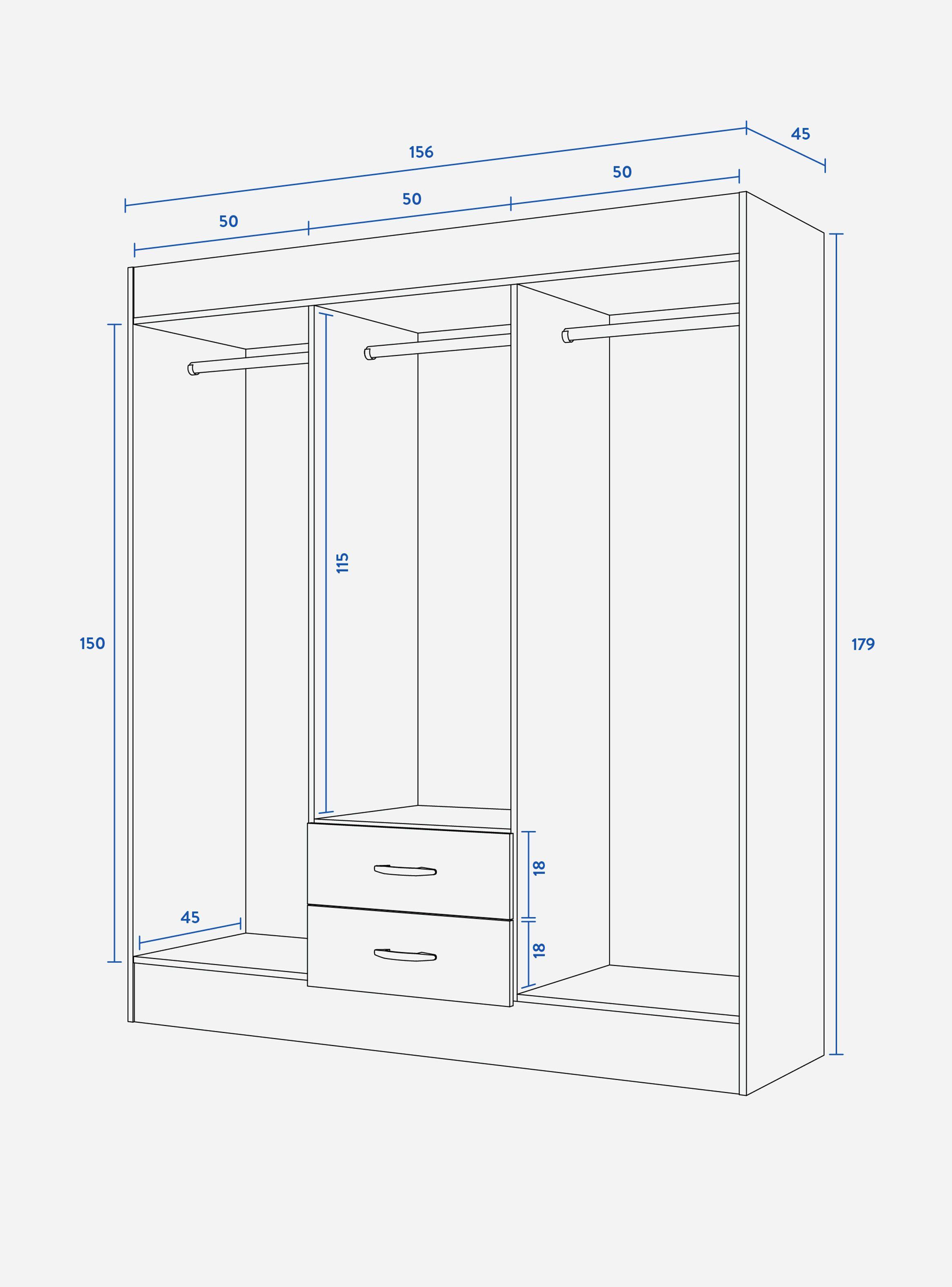 Set Muebles Dormitorio Clóset Trancura + Clóset Pasco-1