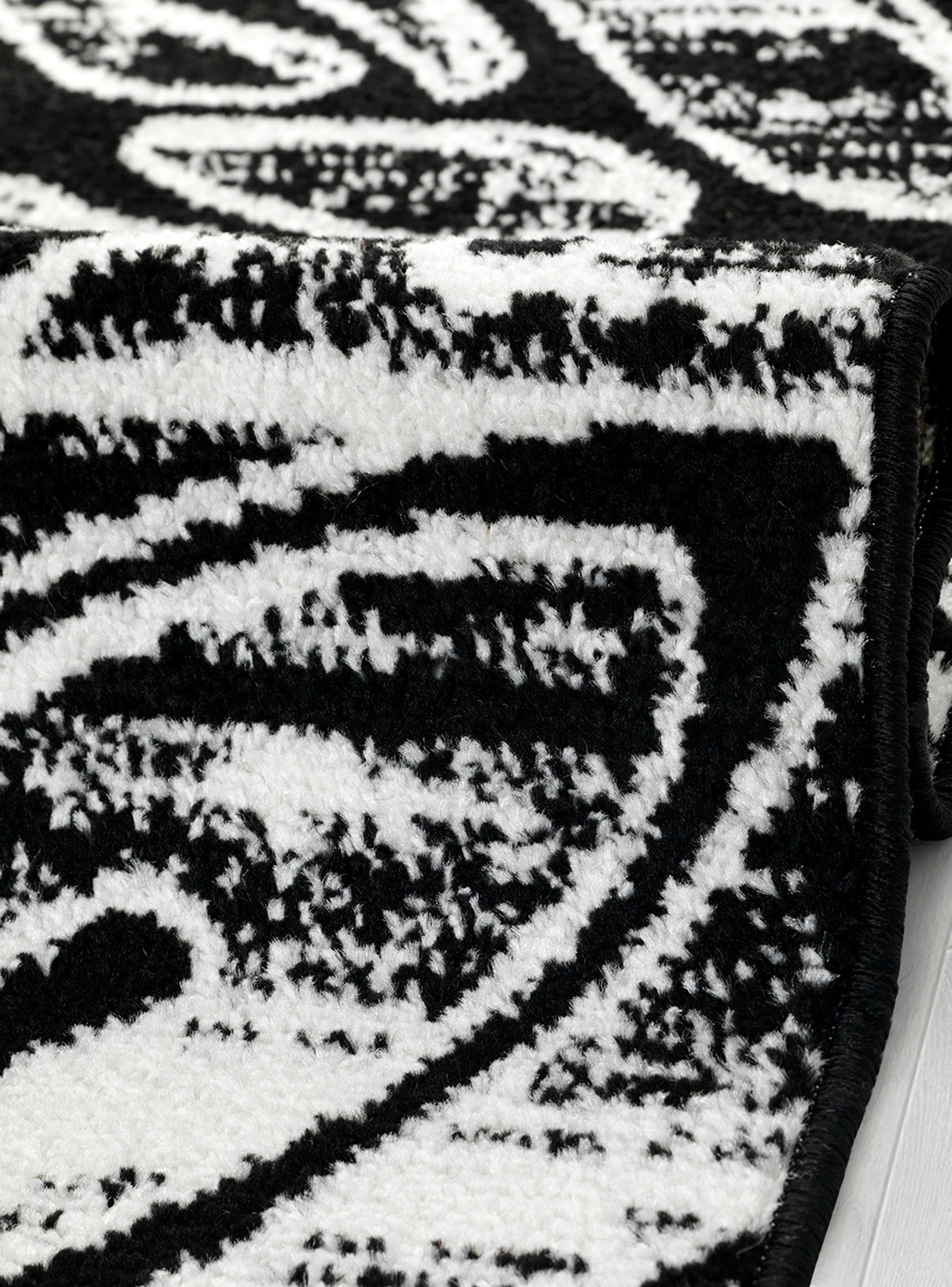 Alfombra Siesta 6028 Negro 120 x 180 cm-1