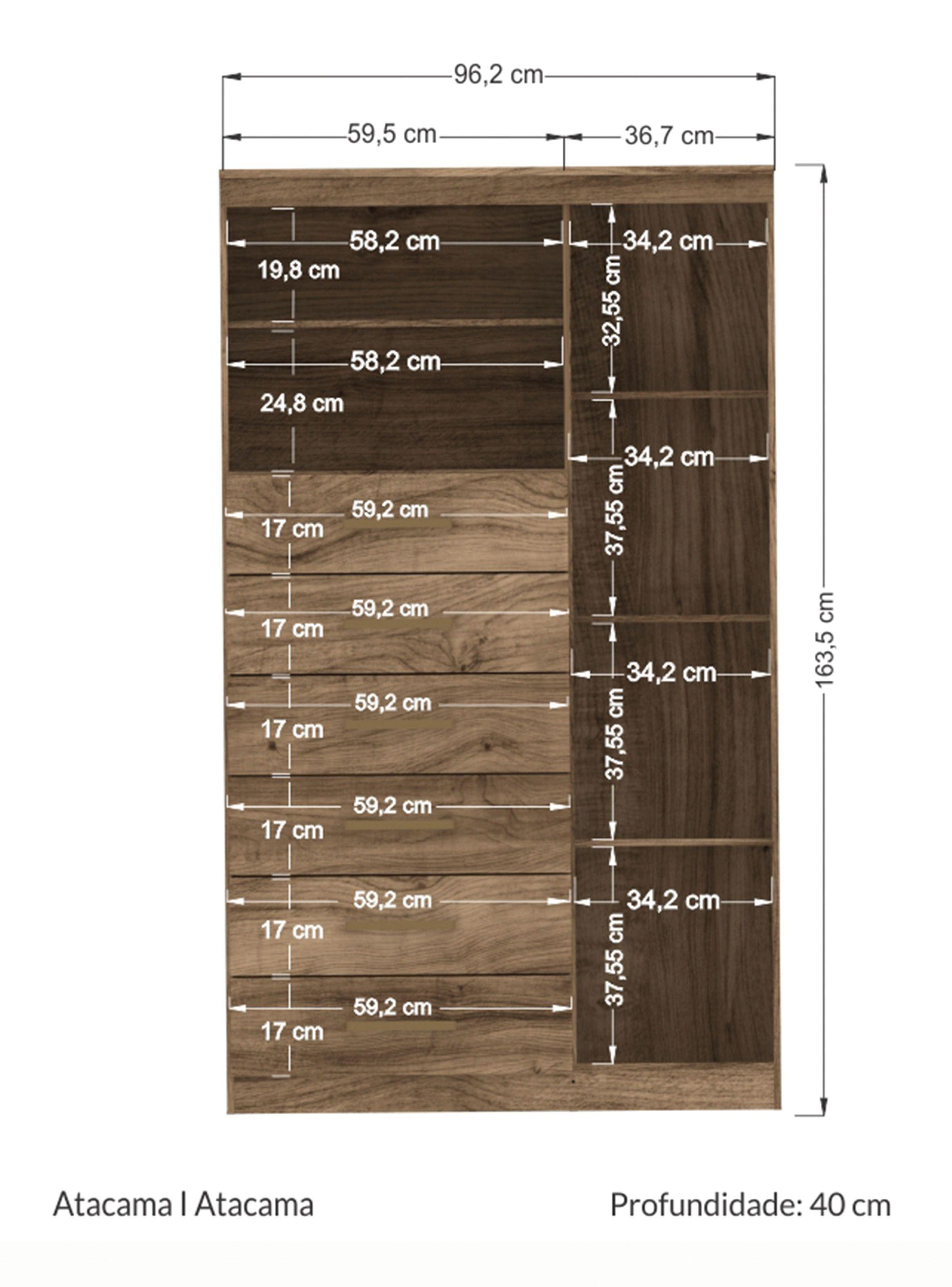 Cómoda Maraba 1 Puerta 6 Cajones-1