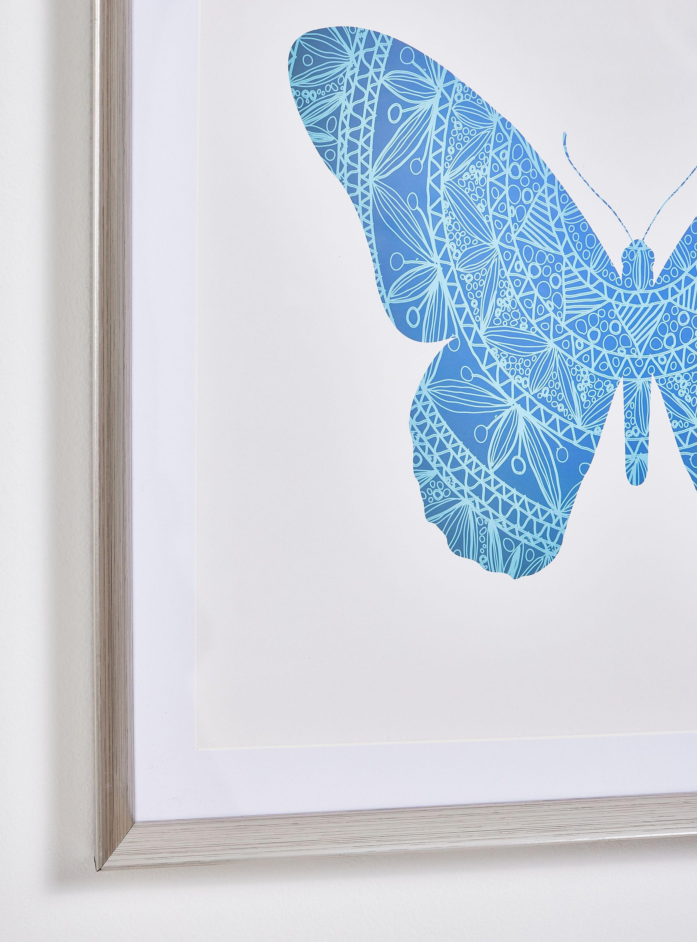 Cuadro Mariposa Celeste 50 x 50 cm-2