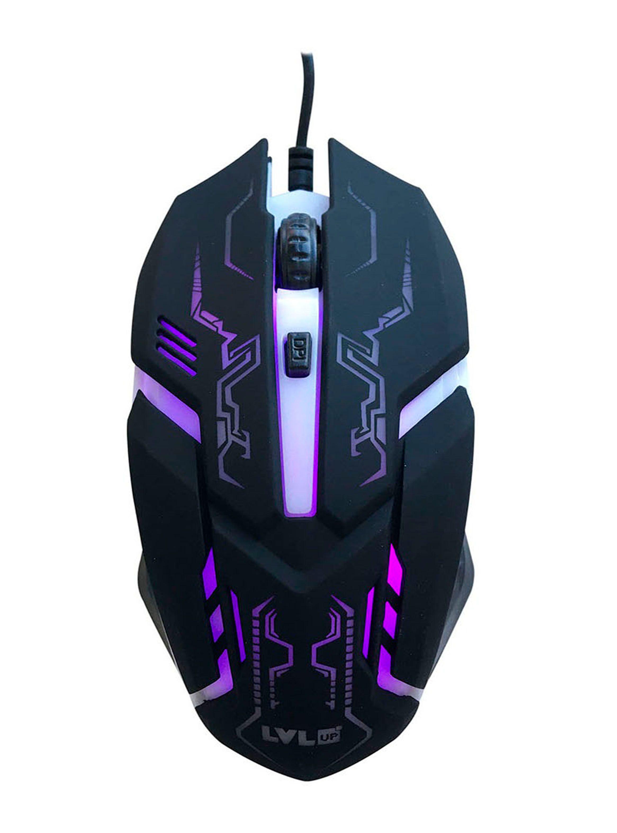 Mouse Gamer Negro con Luz RGB LU737-NOC-1
