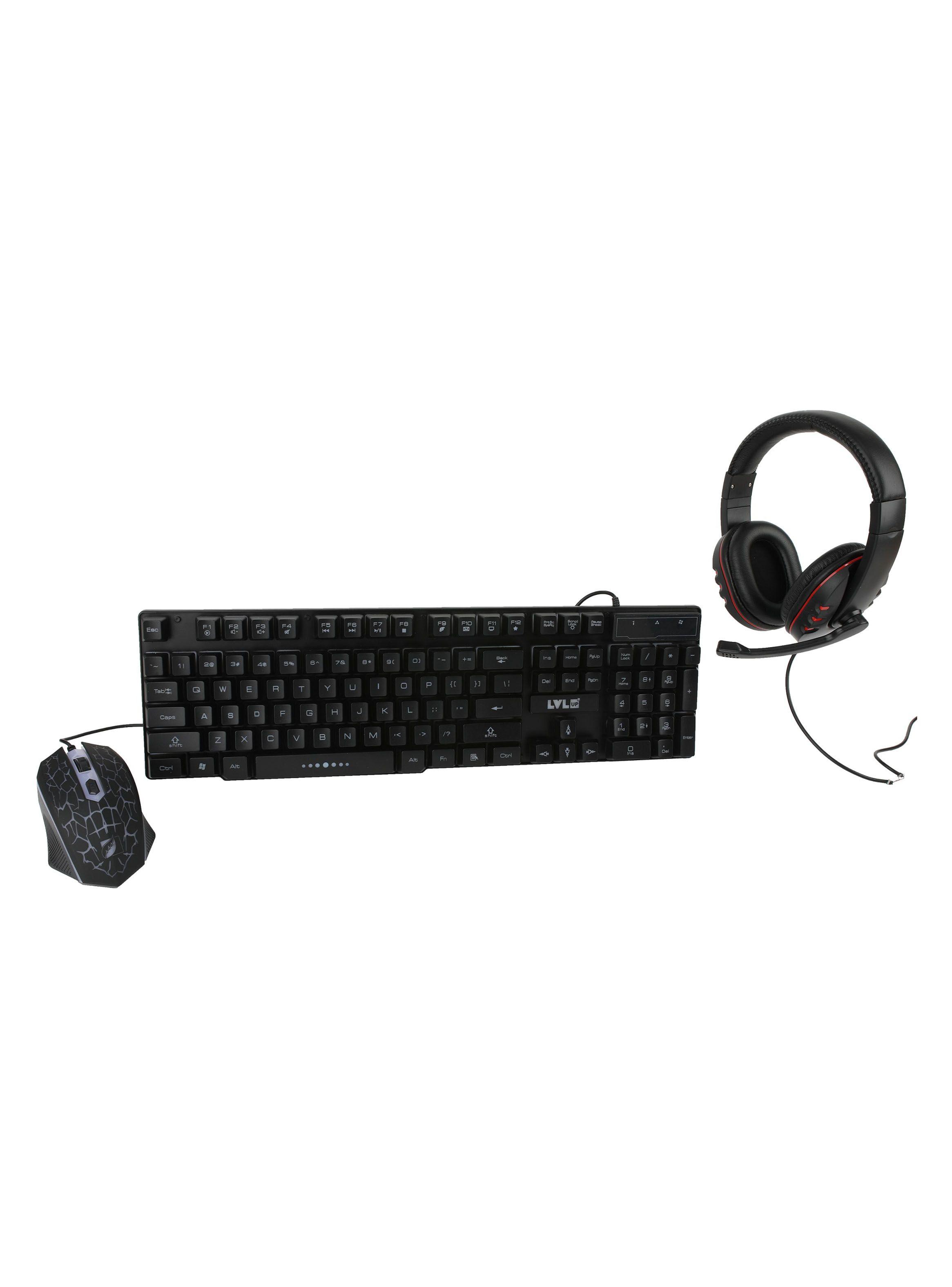 Kit Gamer 3 en 1 con Luces Negro LU745-NOC-1