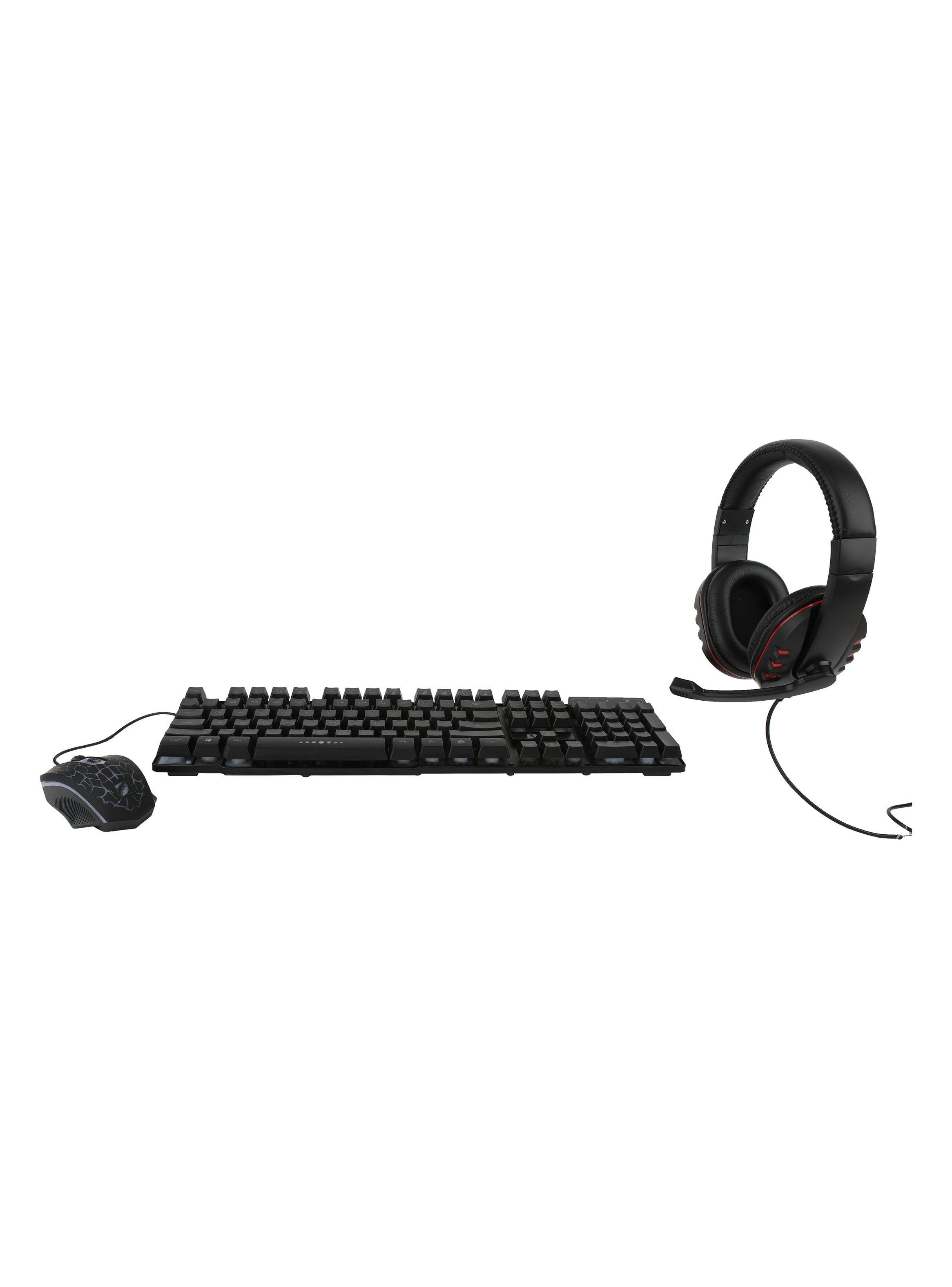 Kit Gamer 3 en 1 con Luces Negro LU745-NOC-0