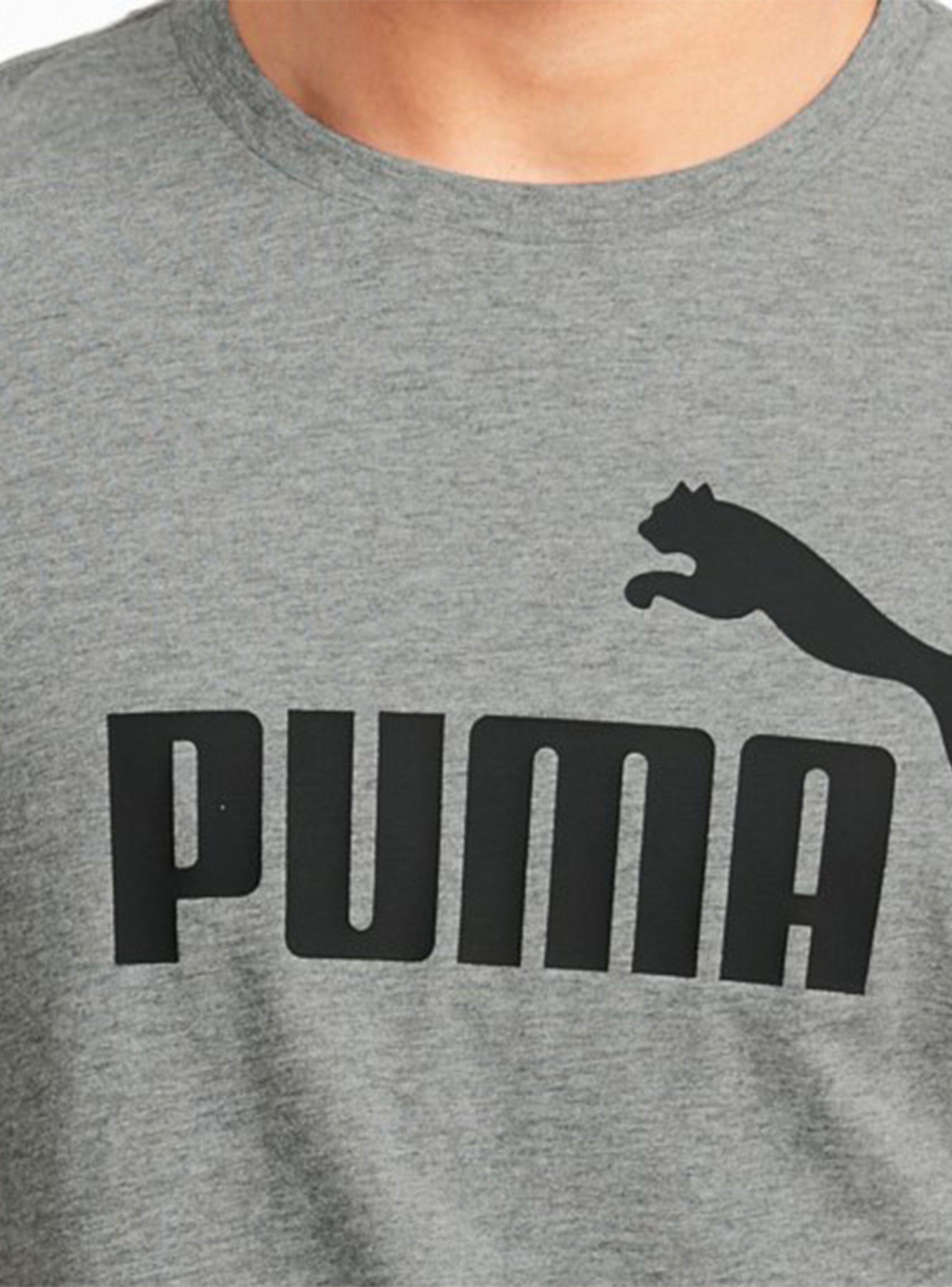 Polera ESS Logo Tee Gris Hombre-2