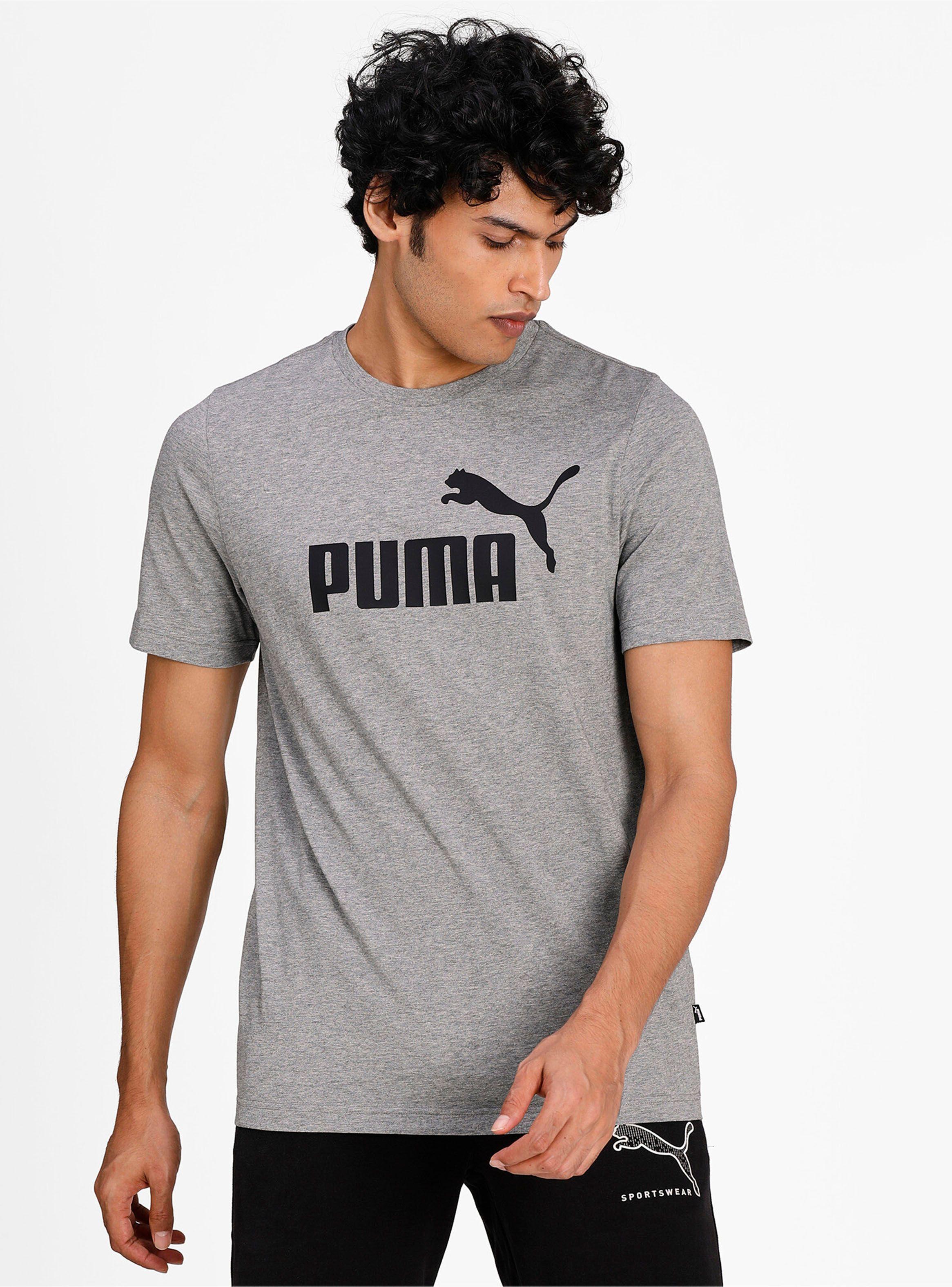 Polera ESS Logo Tee Gris Hombre-0