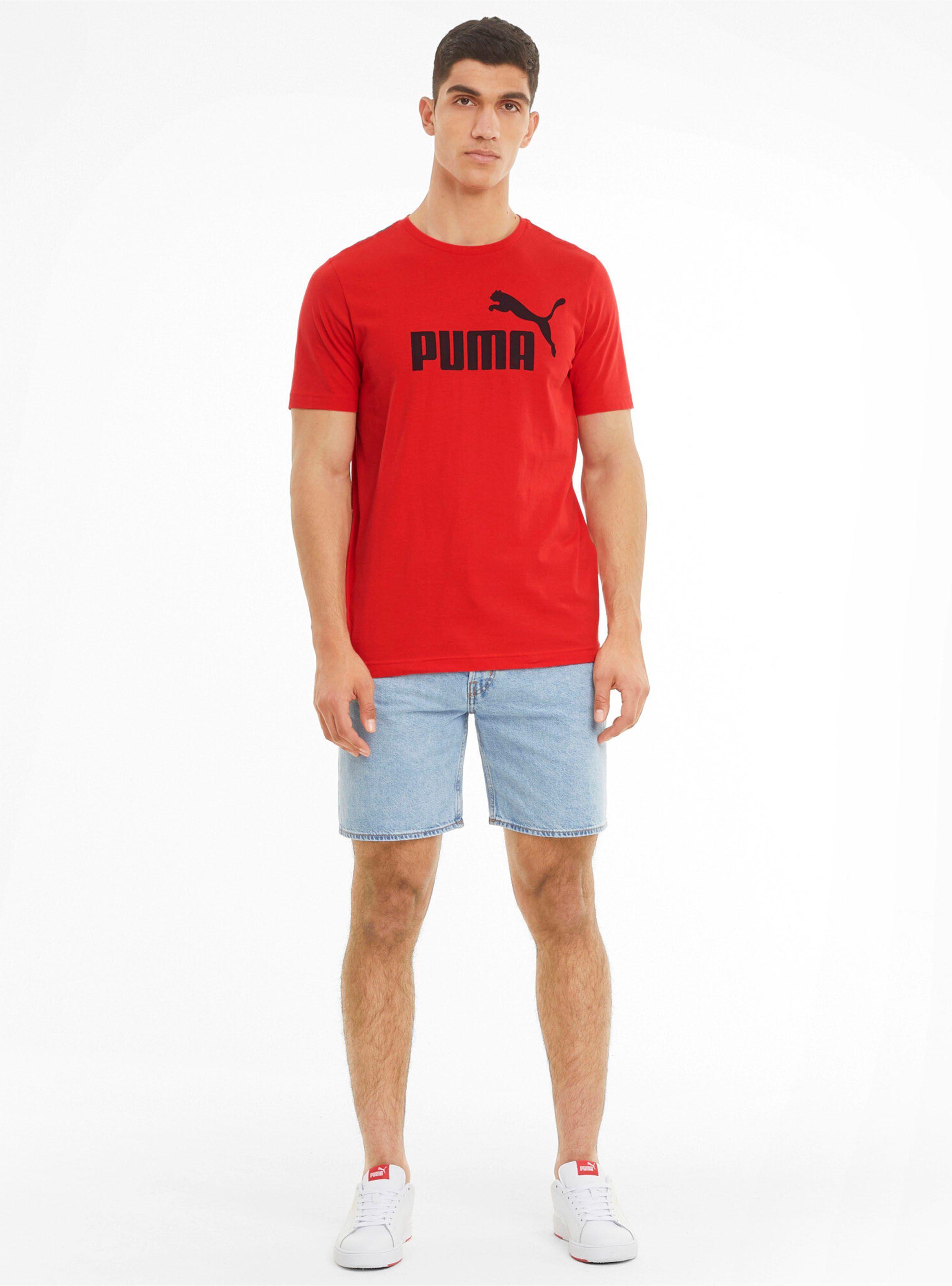 Polera ESS Logo Tee Rojo Hombre-3