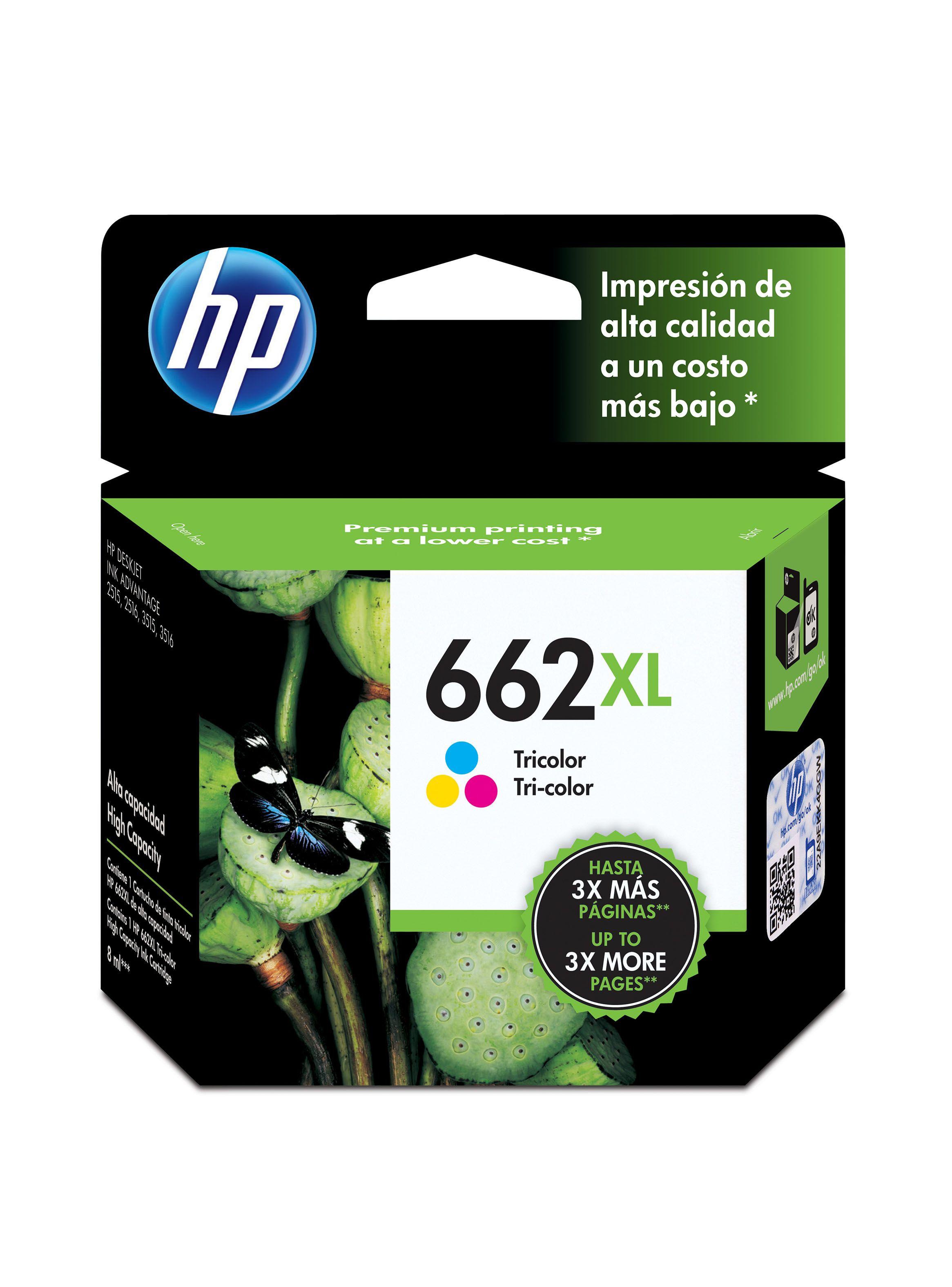 Cartucho HP Tinta 662XL Tricolor Original-0