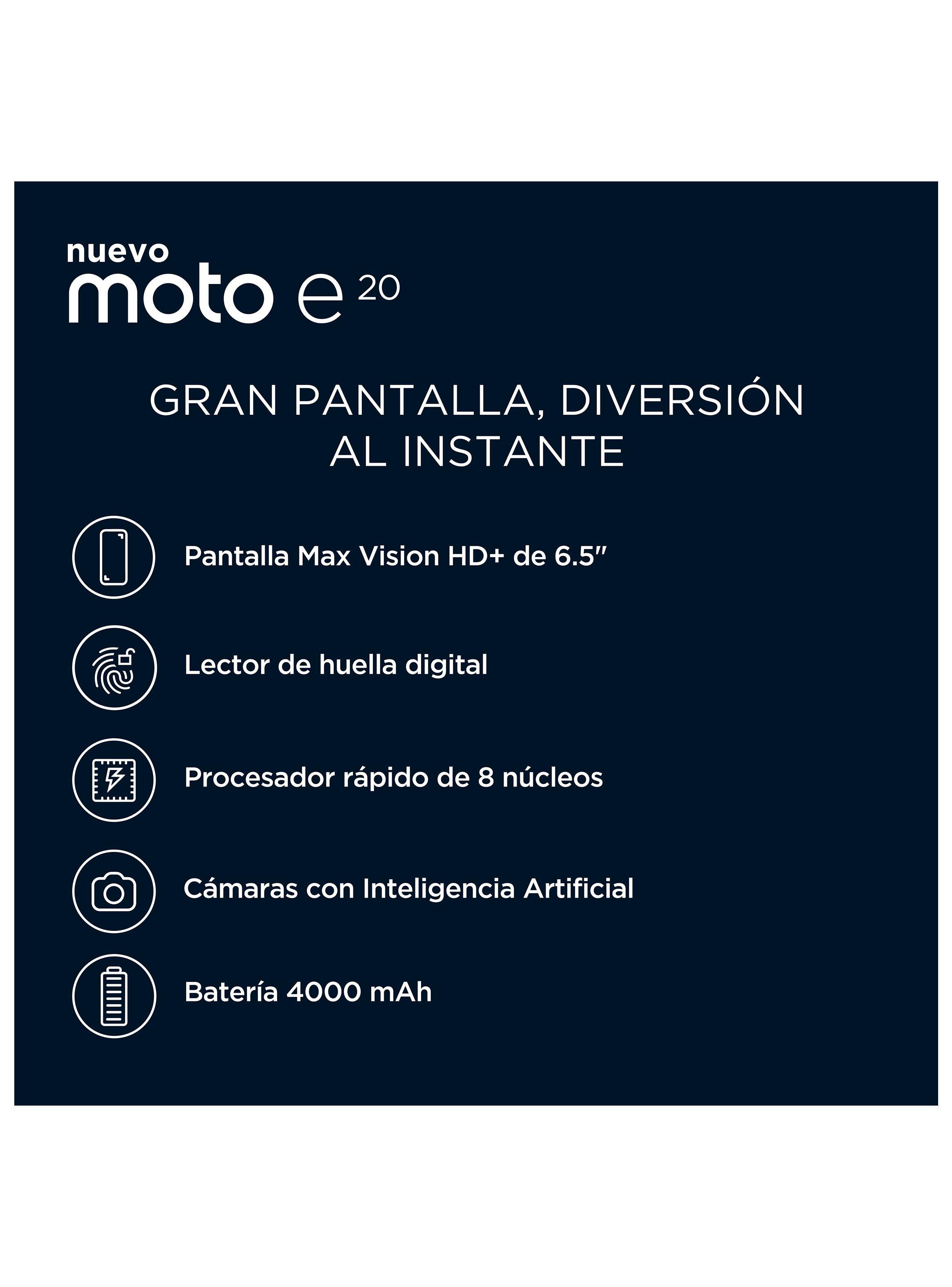 Smartphone Moto E20 Azul 32GB 6.5" Entel-3
