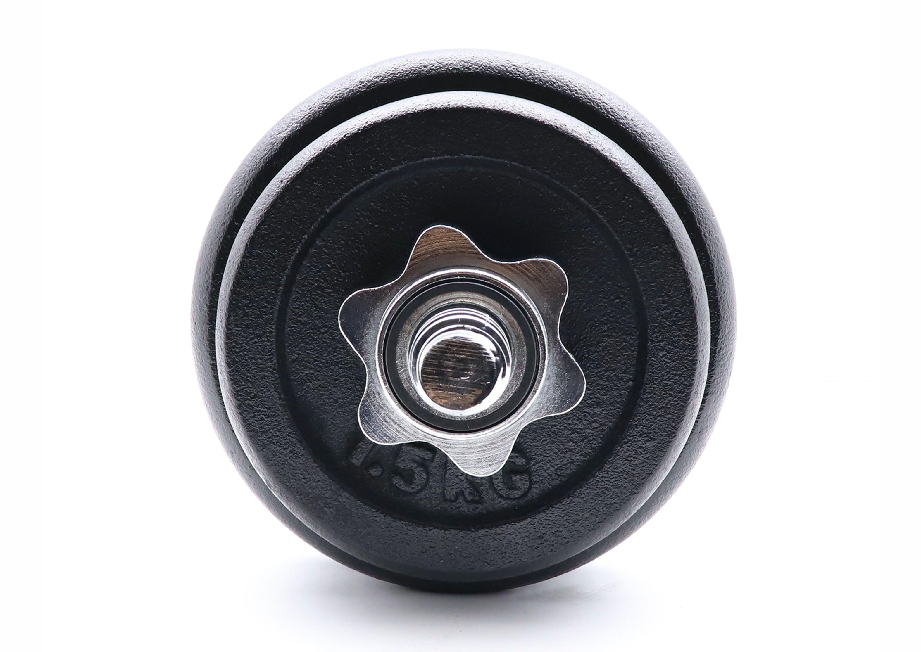 Set Pesas Negras Acero 15 kg JKS-2