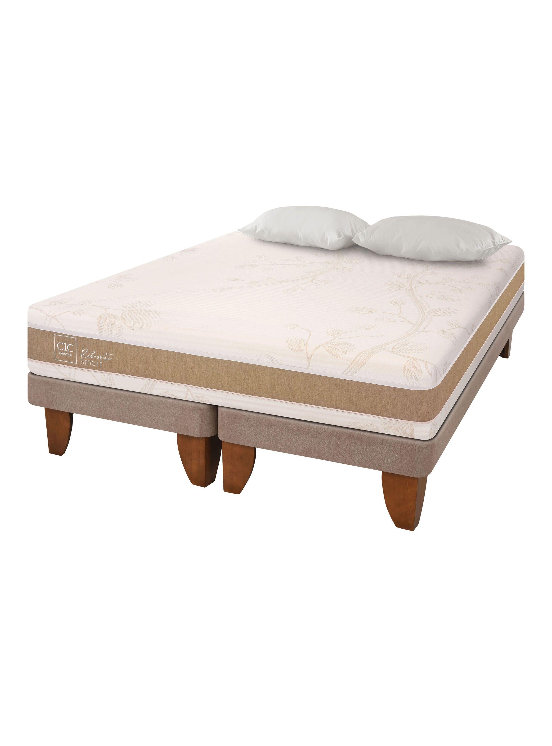 Cama Europea Rilassati Smart King Base Dividida + Almohadas V-0