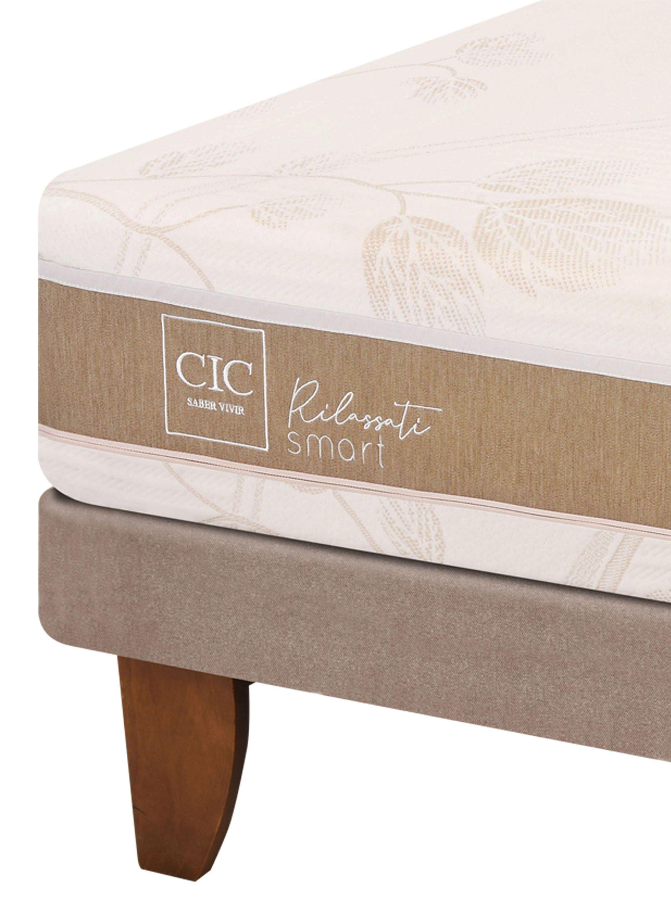 Cama Europea Rilassati Infinity 2 Plazas Base Dividida + Respaldo New Dublin Café-3