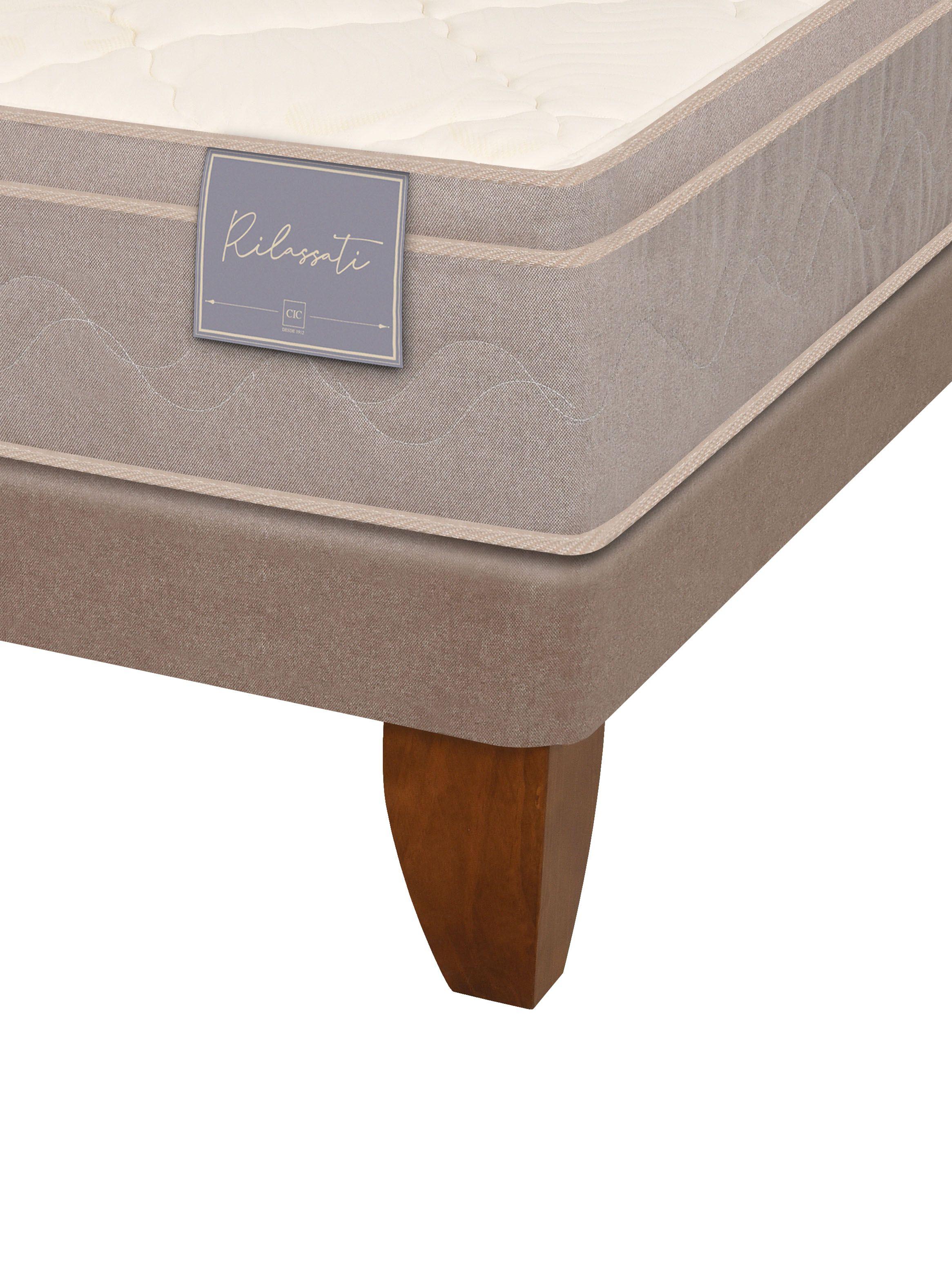 Cama Europea Rilassati 2 Plazas Long Base Dividida + Set Muebles New Torino Chocolate-3