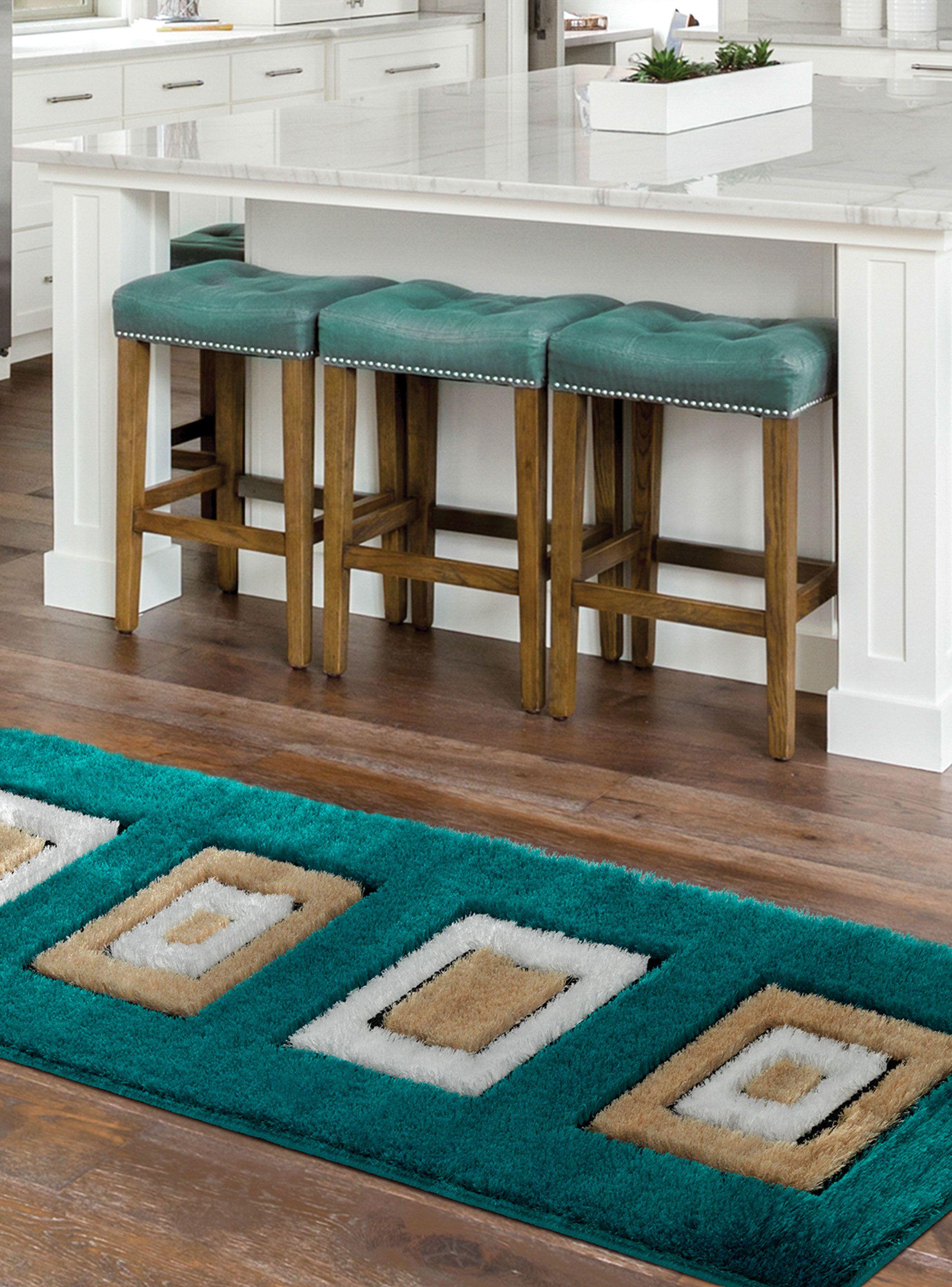 Alfombra Pasillo Exclusive 60 x 210 cm Turquesa 07-2