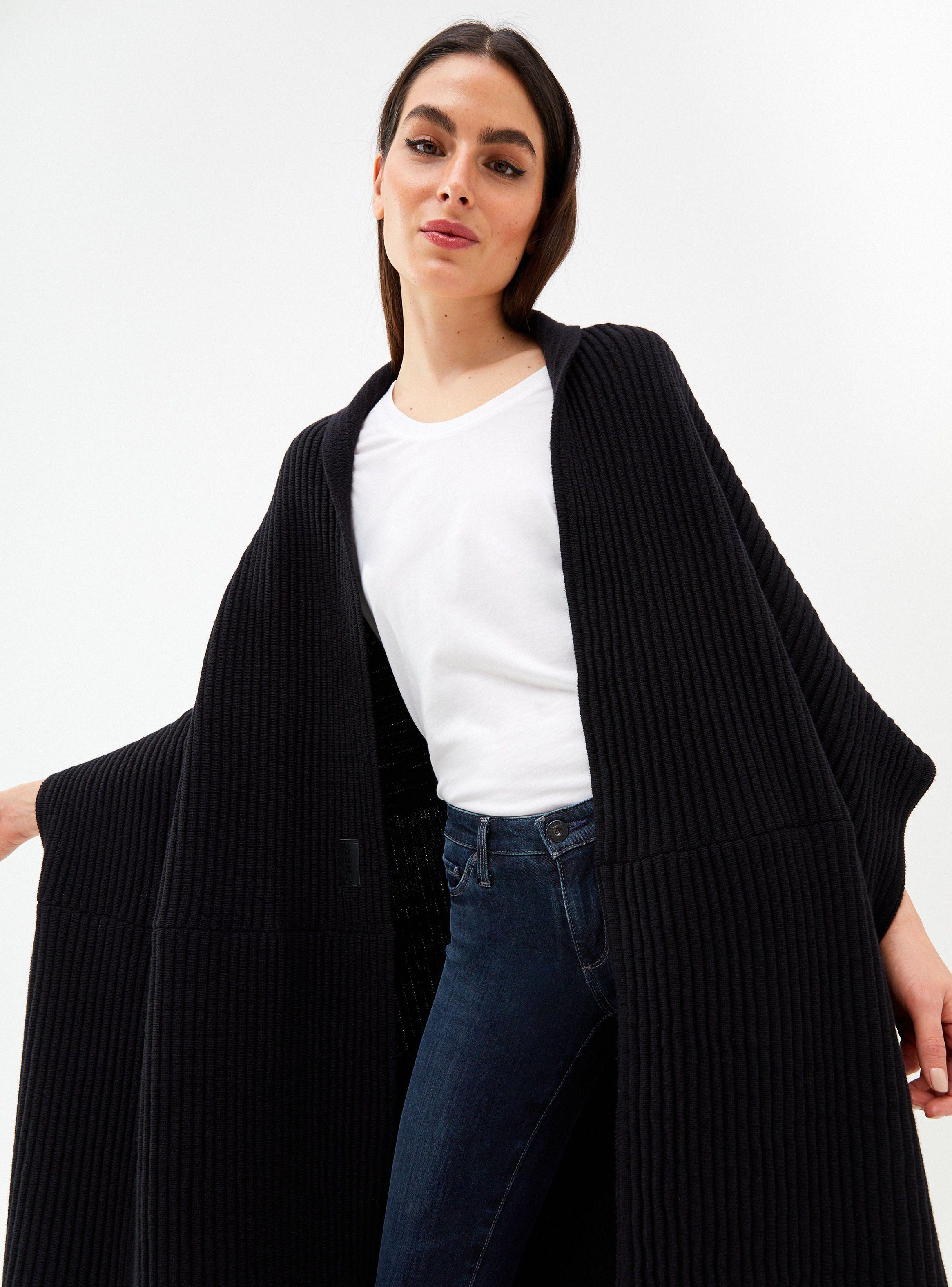 Poncho Cher Abierto Cuello Placard-2