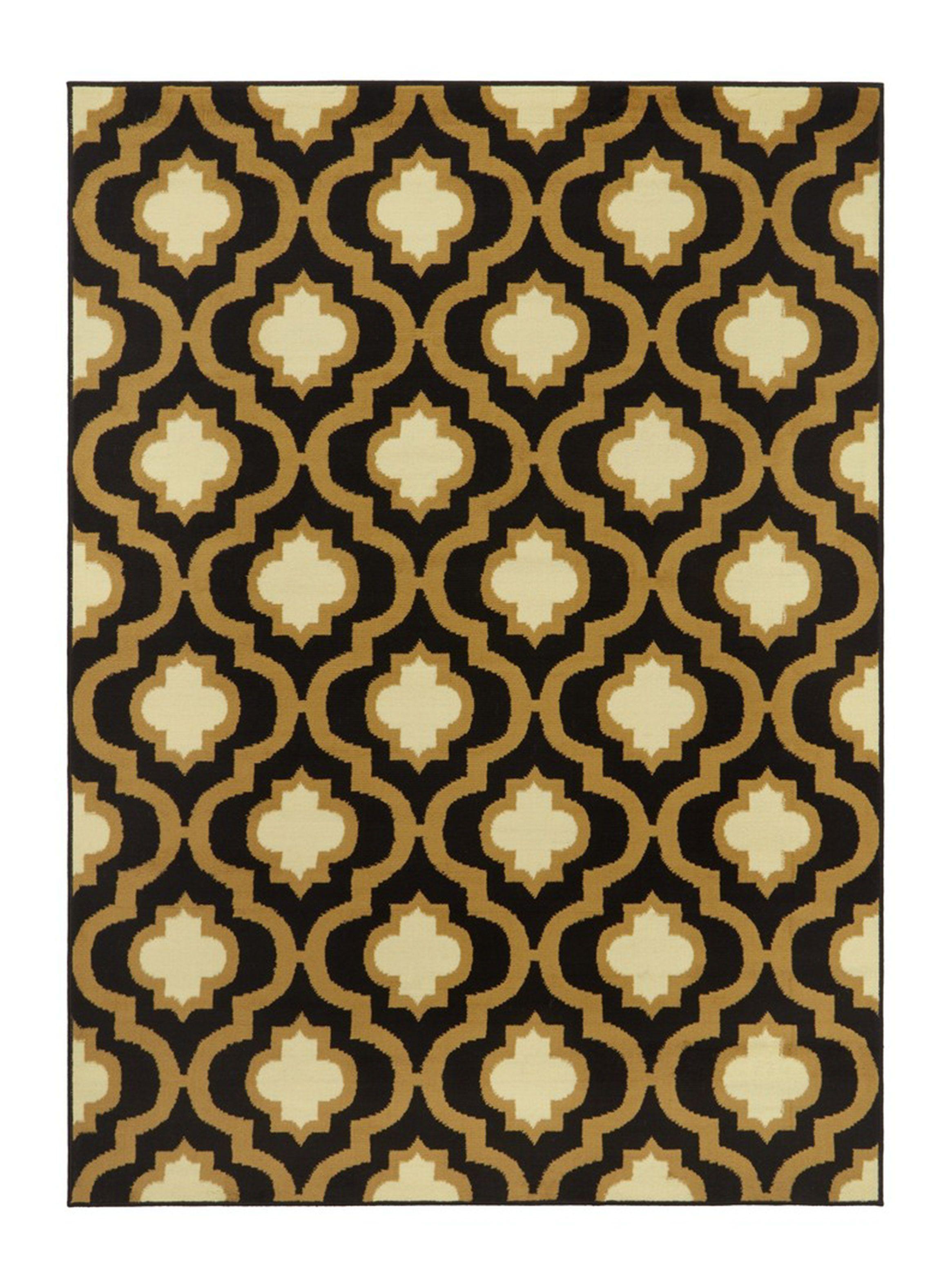 Alfombra Kashan King 153 x 213 cm Negra-0