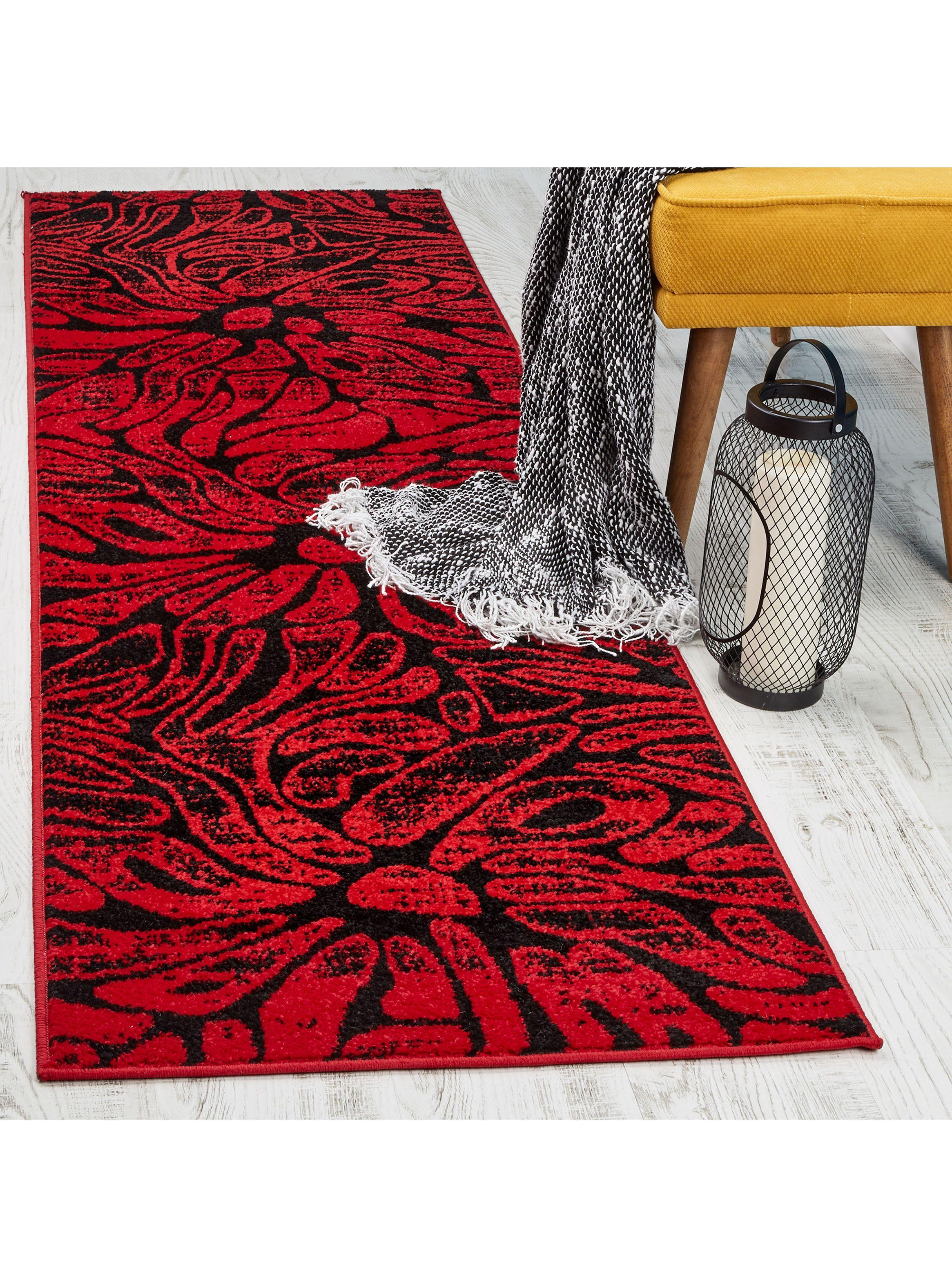 Alfombra Pasillo Siesta 70x230 cm D1 Rojo-1