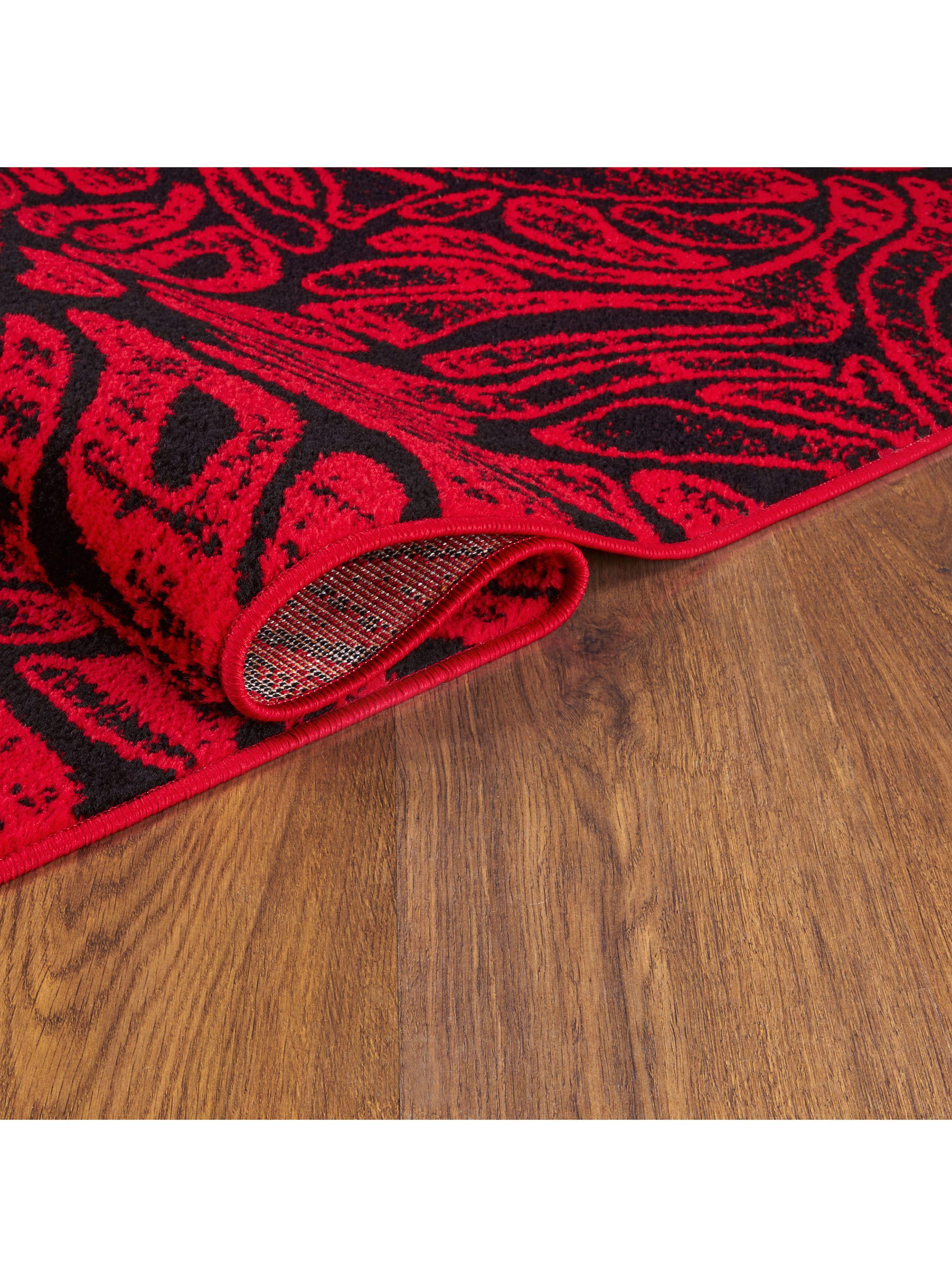 Alfombra Pasillo Siesta 70x230 cm D1 Rojo-2