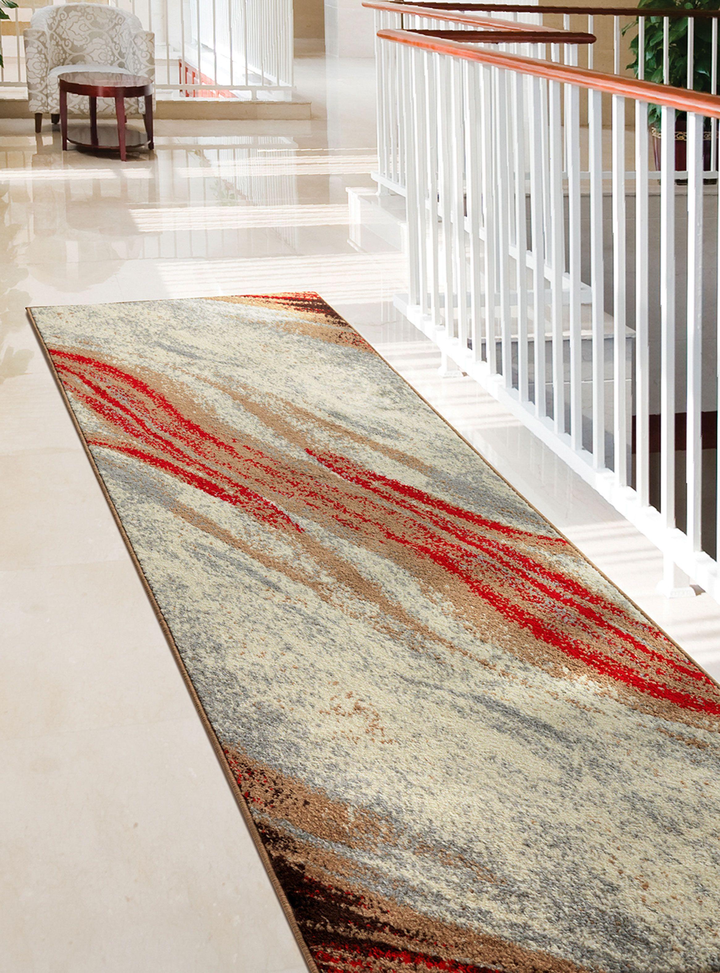 Alfombra Pasillo Amigo 70 x 230 cm Multicolor Ondas-2