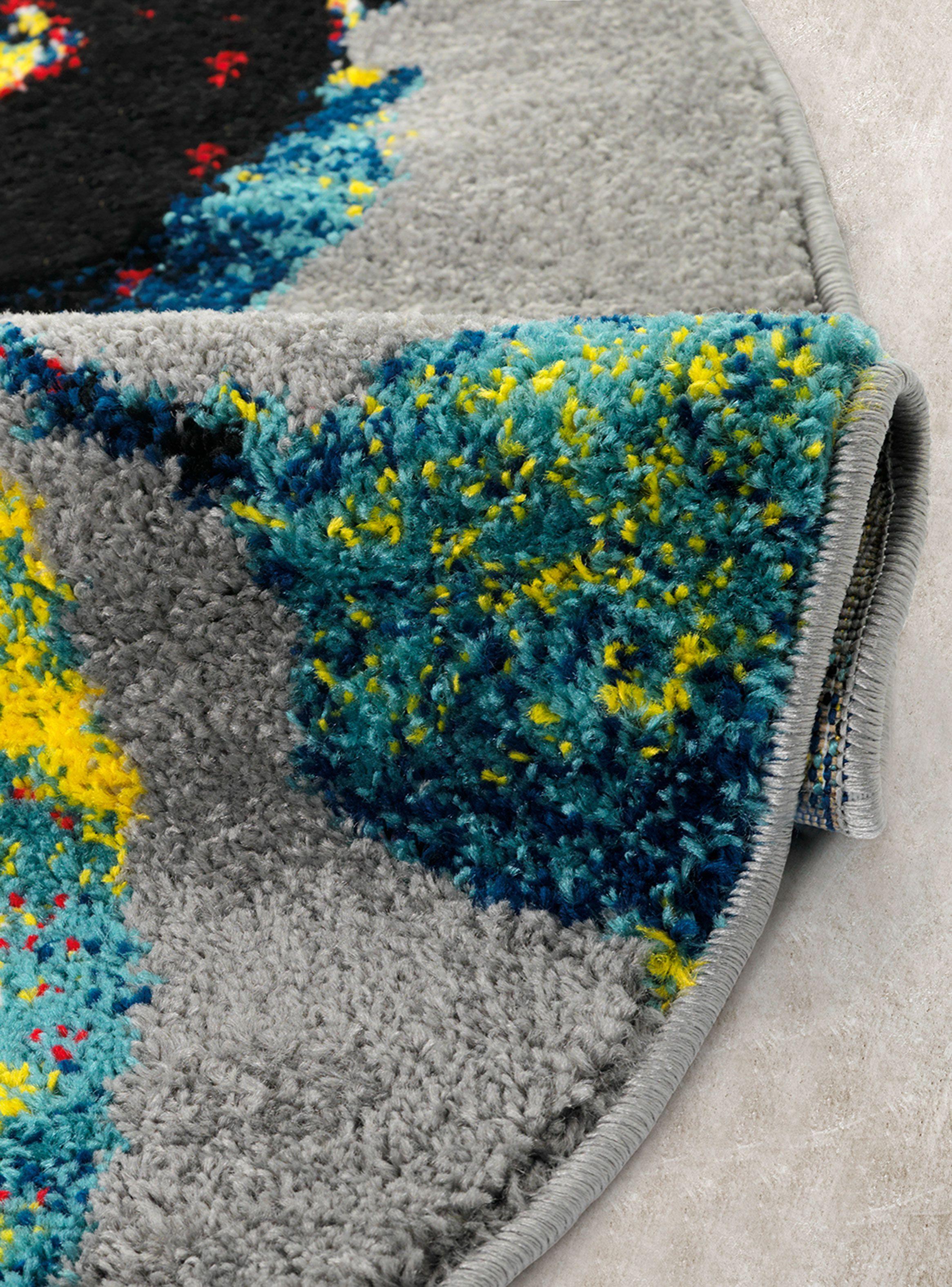 Alfombra Redonda Florida D2 160 cm Gris-1