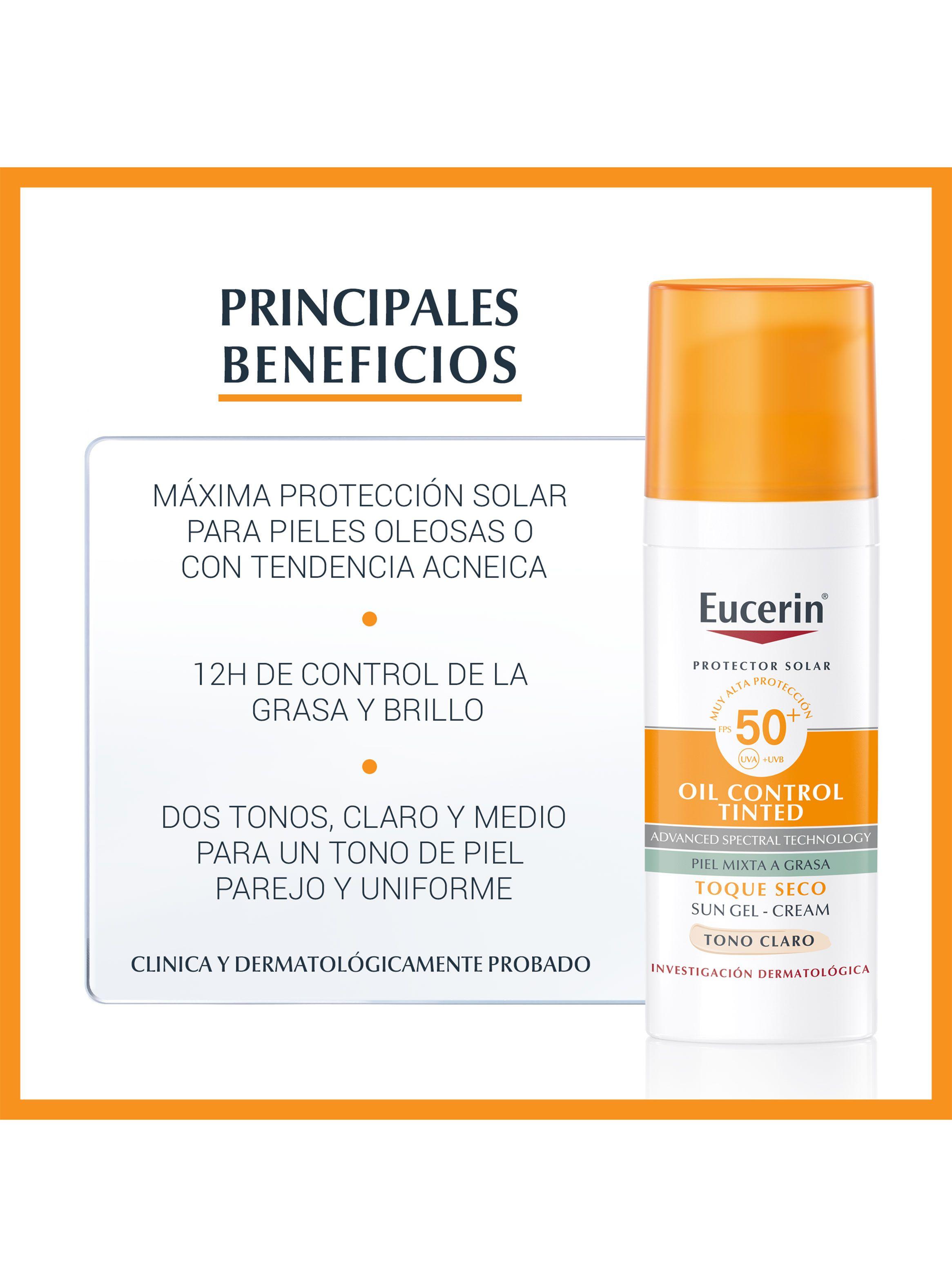 Protector Solar Oil Control Tinted Tono Light FPS50+ 50 ml-2