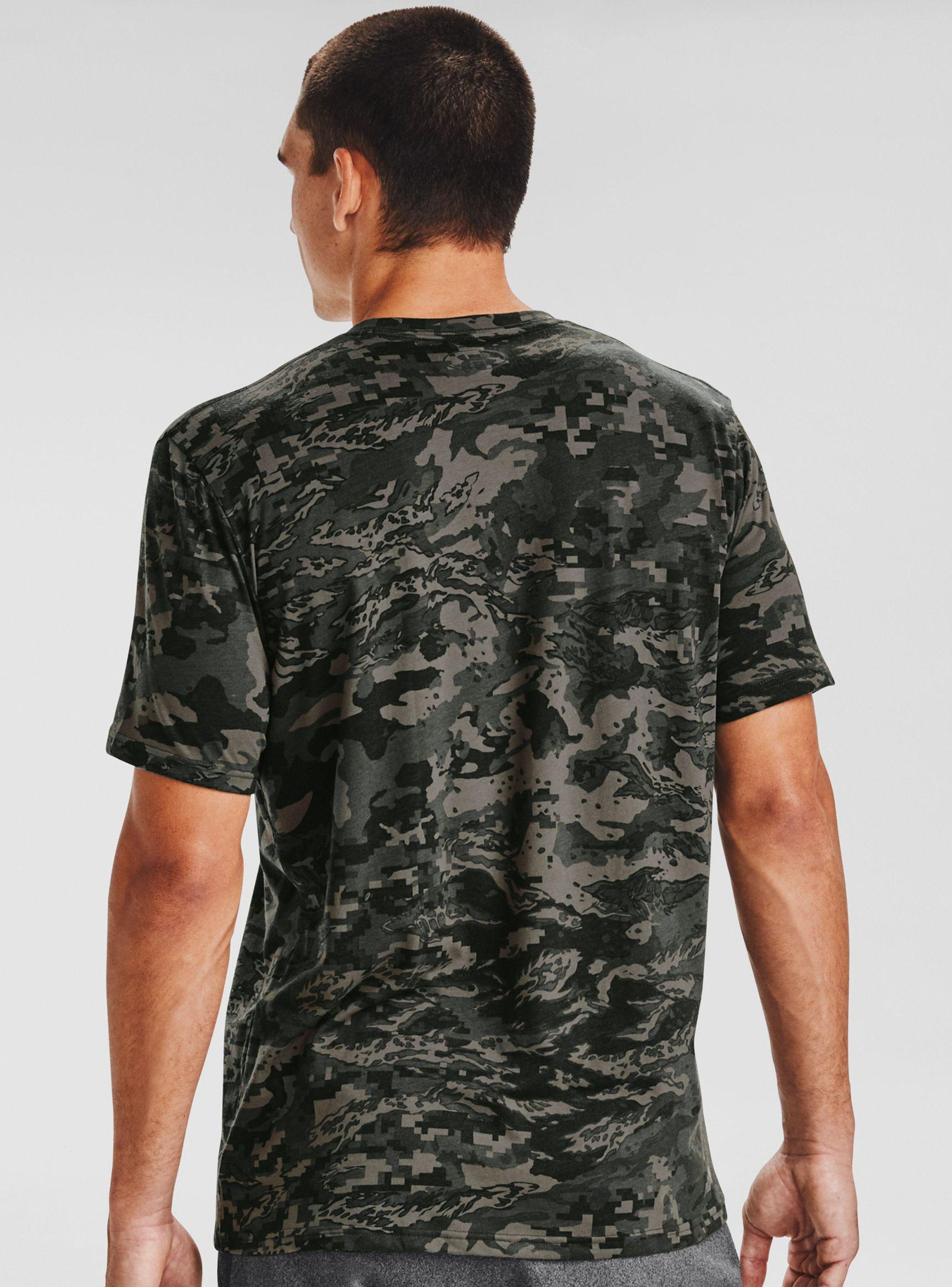 Polera Under Armour UA ABC CAMO SS Verde Hombre-1