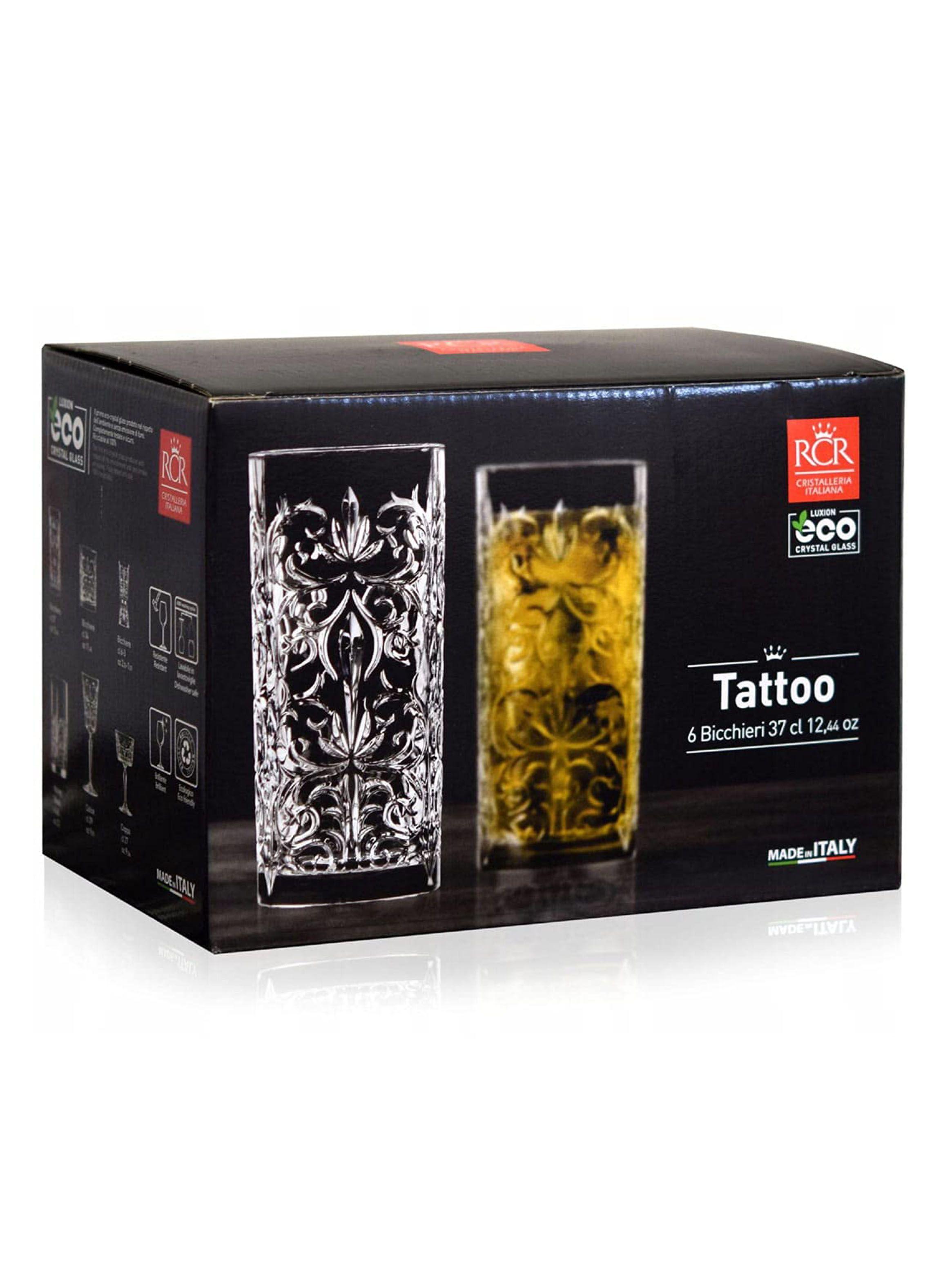 Set 6 Vasos Cristal Tattoo Alto 370 ml-2