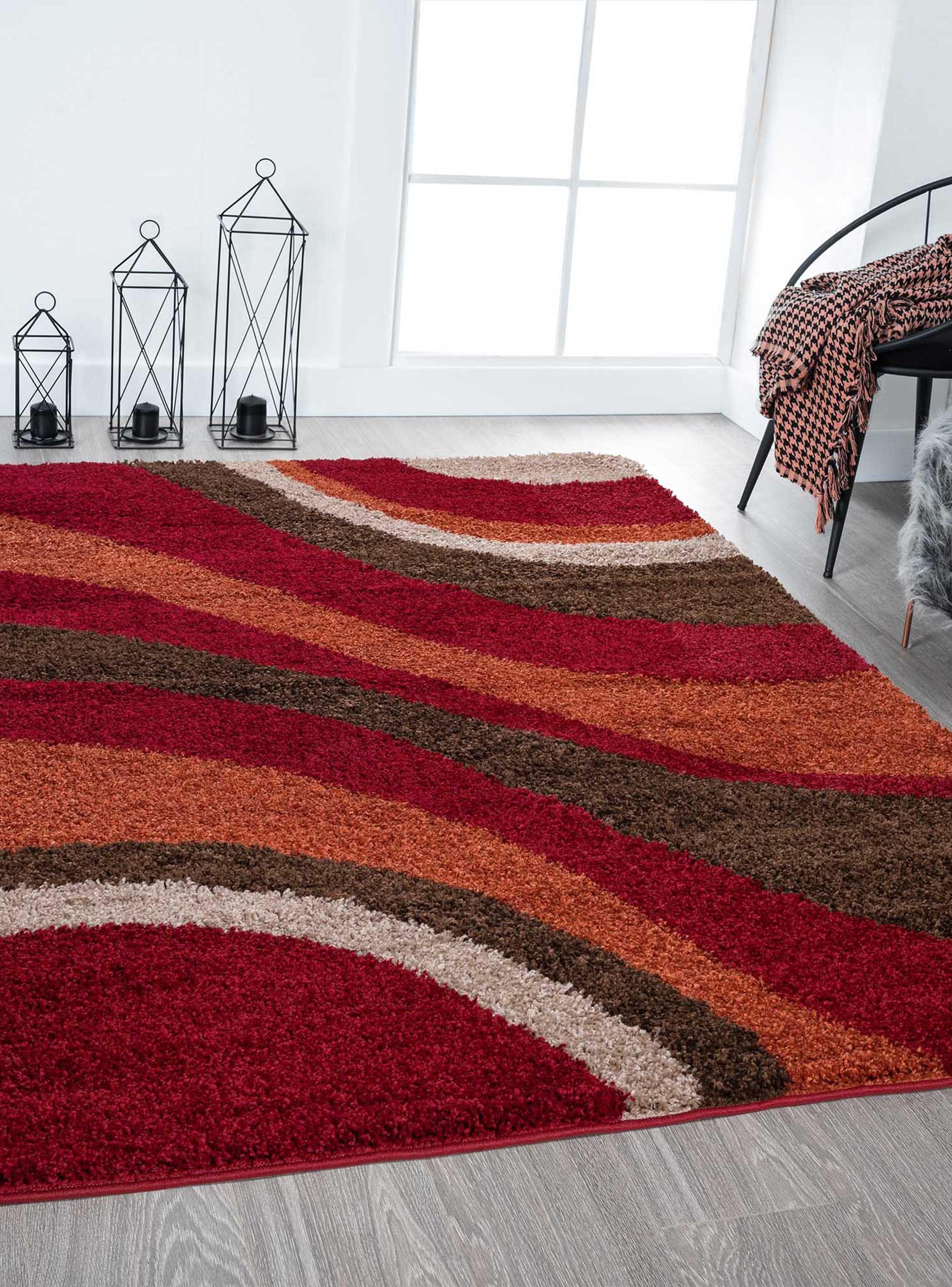Alfombra Touch Cuadro Rojo 160 x 230 cm-2
