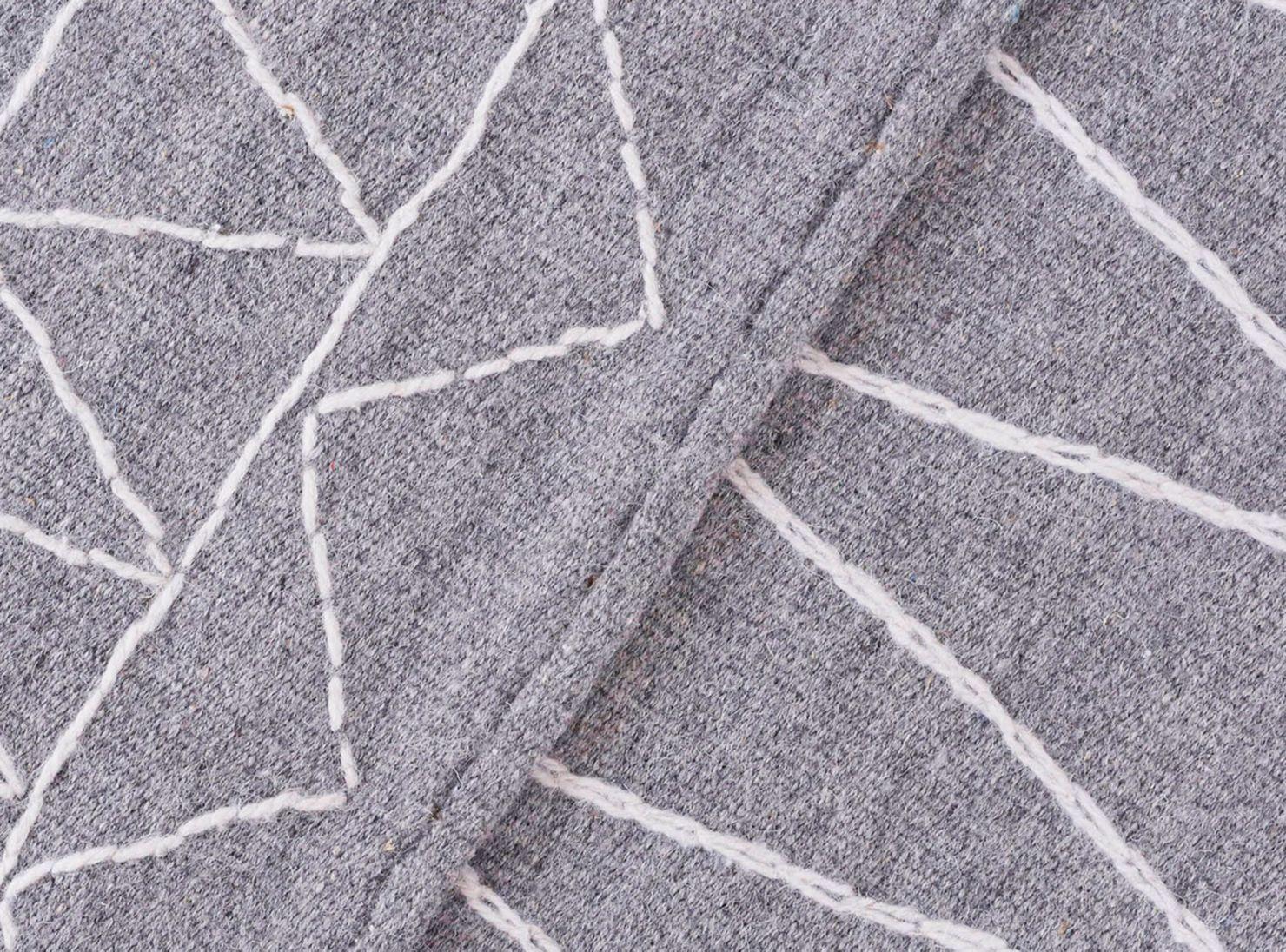 Alfombra Handwoven Lana Sahara 140 x 200 cm Gris DIB-3