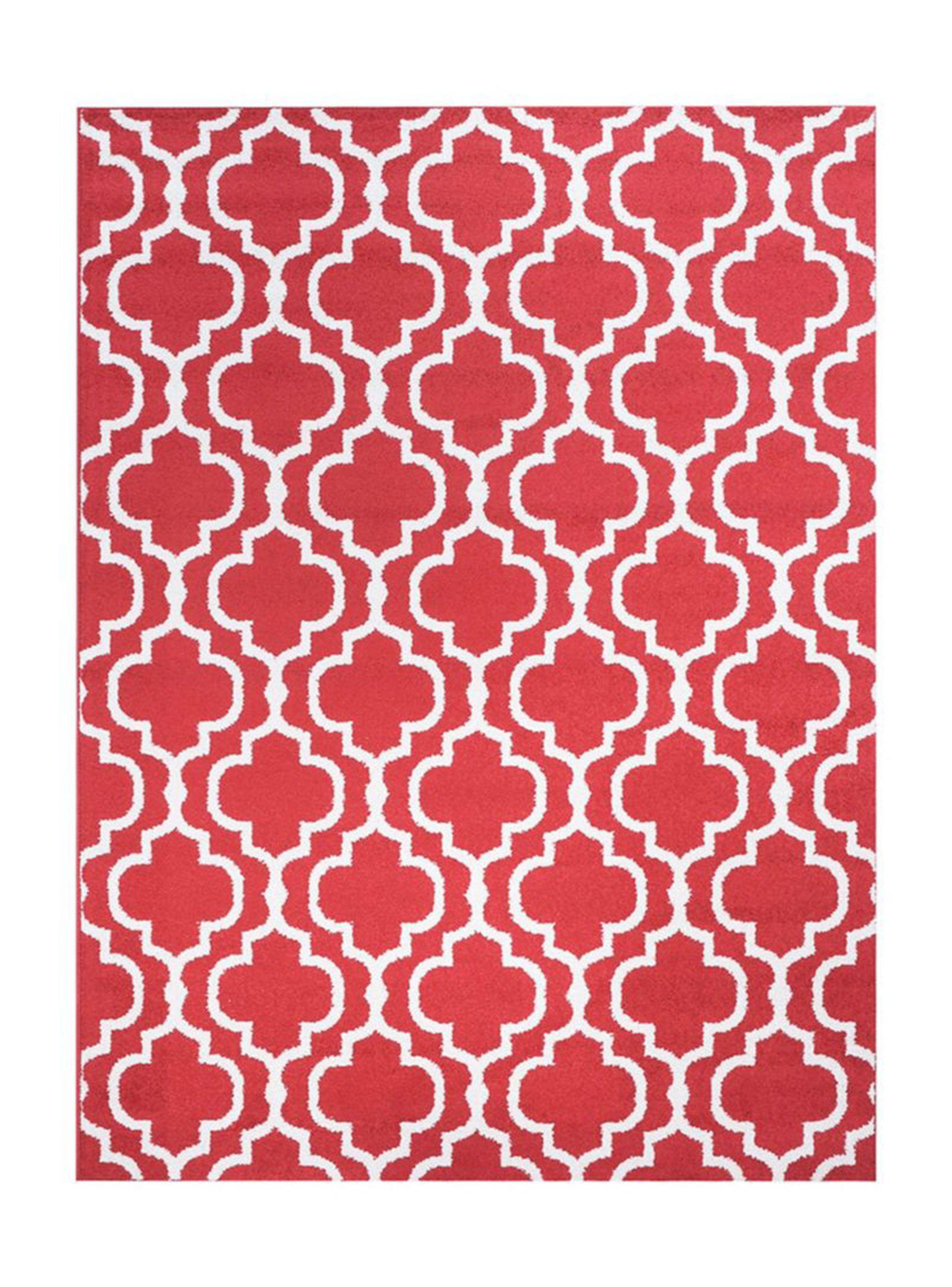 Alfombra Kaleb Formas 2 Rojo 116 x 170 cm-0