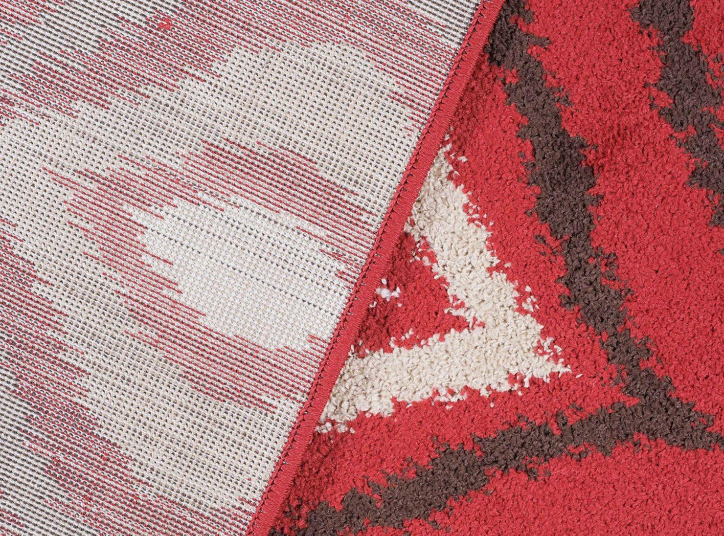 Alfombra Kaleb Formas Rojo 116 x 170 cm-3