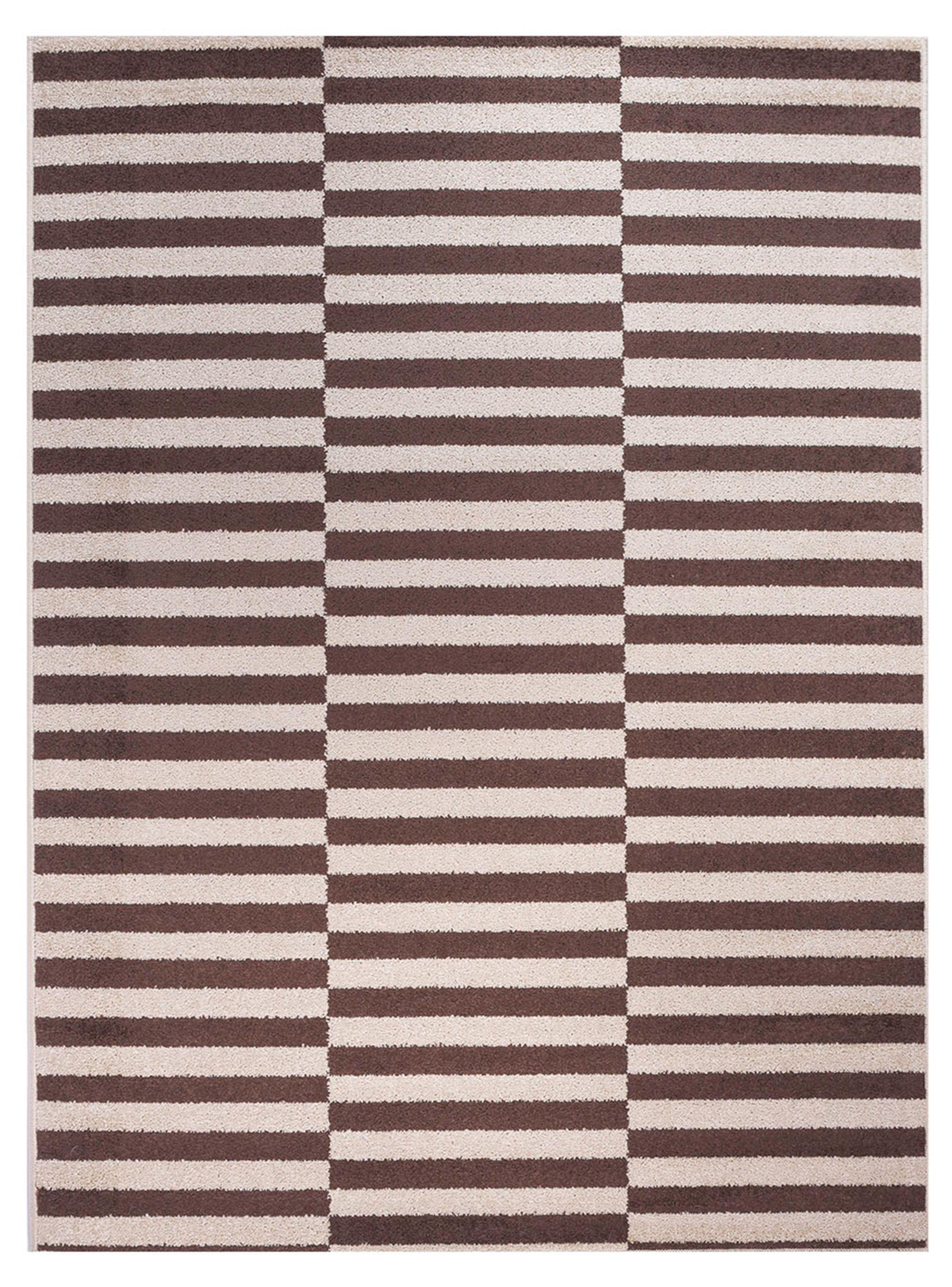 Alfombra Kaleb 150 x 200 cm Café Rayas-0