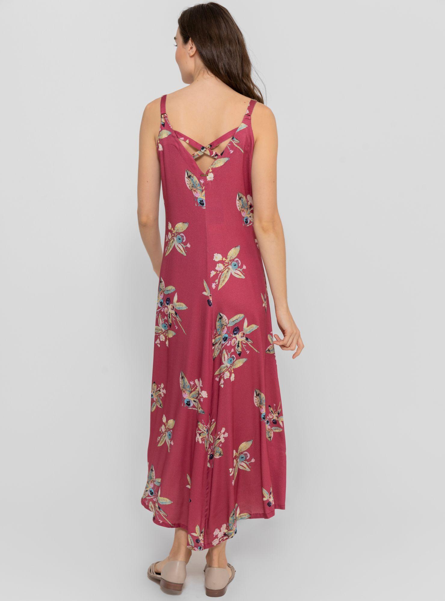 Vestido Largo Cuello en V Umbrale-1