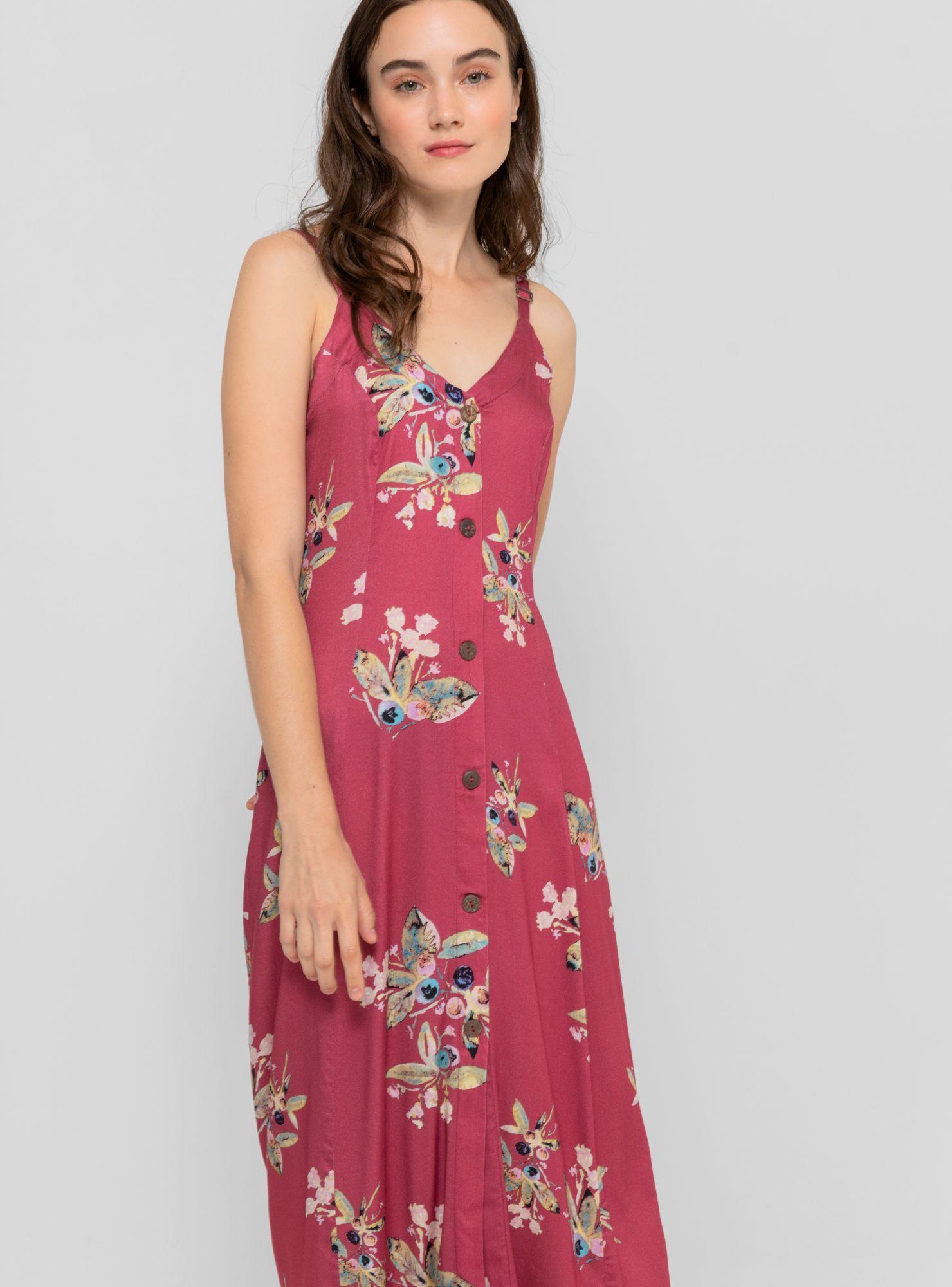 Vestido Largo Cuello en V Umbrale-2