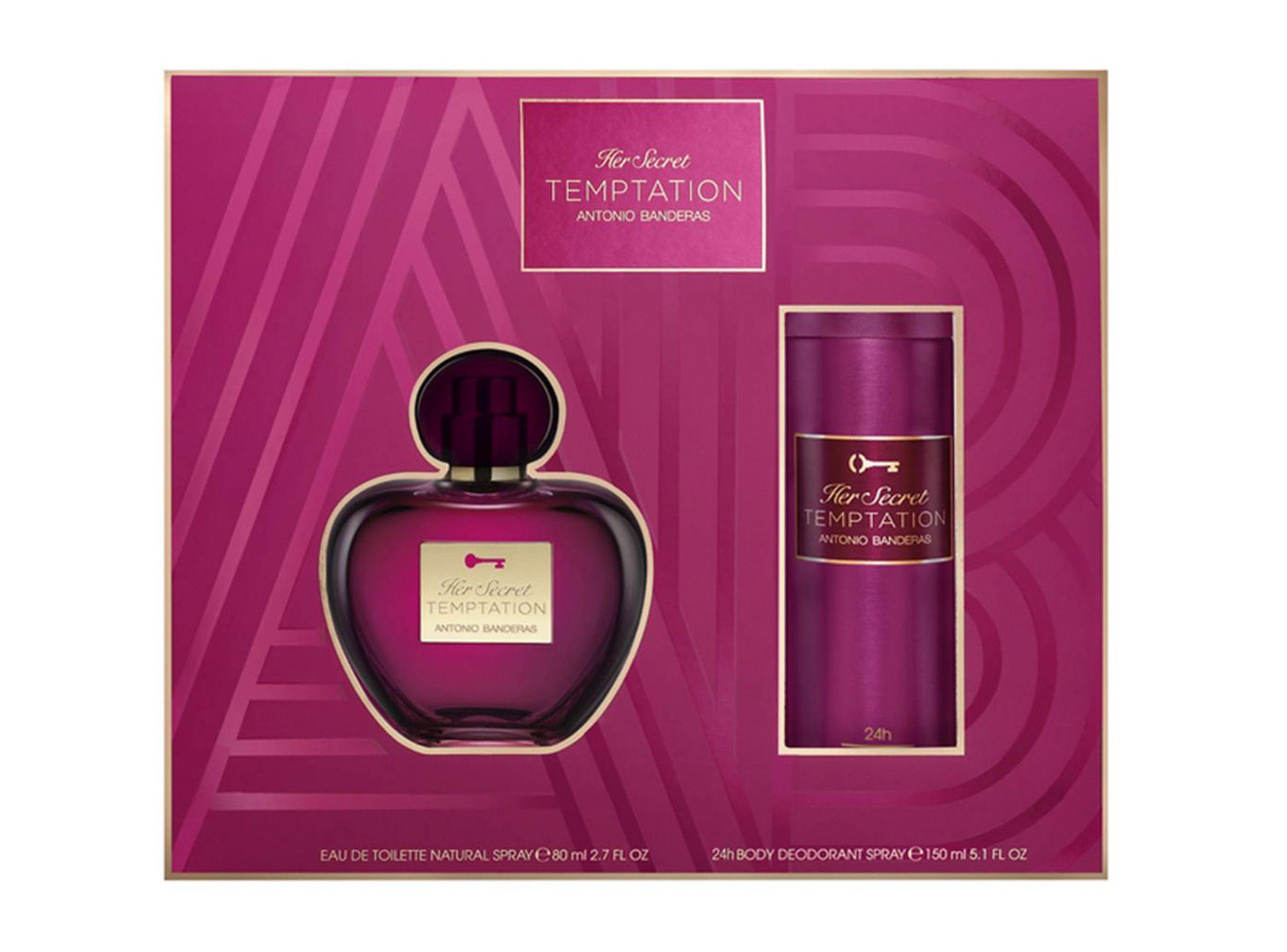 Set Perfume Antonio Banderas Her Secret Temptation EDT 80 ml + Desodorante 150 ml-0