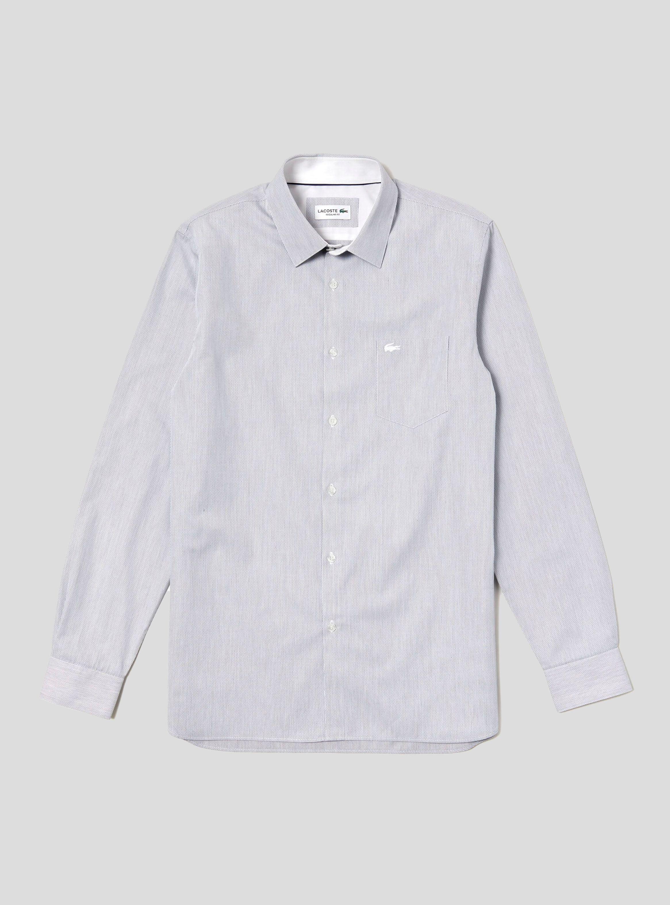 Camisa Algodón Gris Manga Larga-0