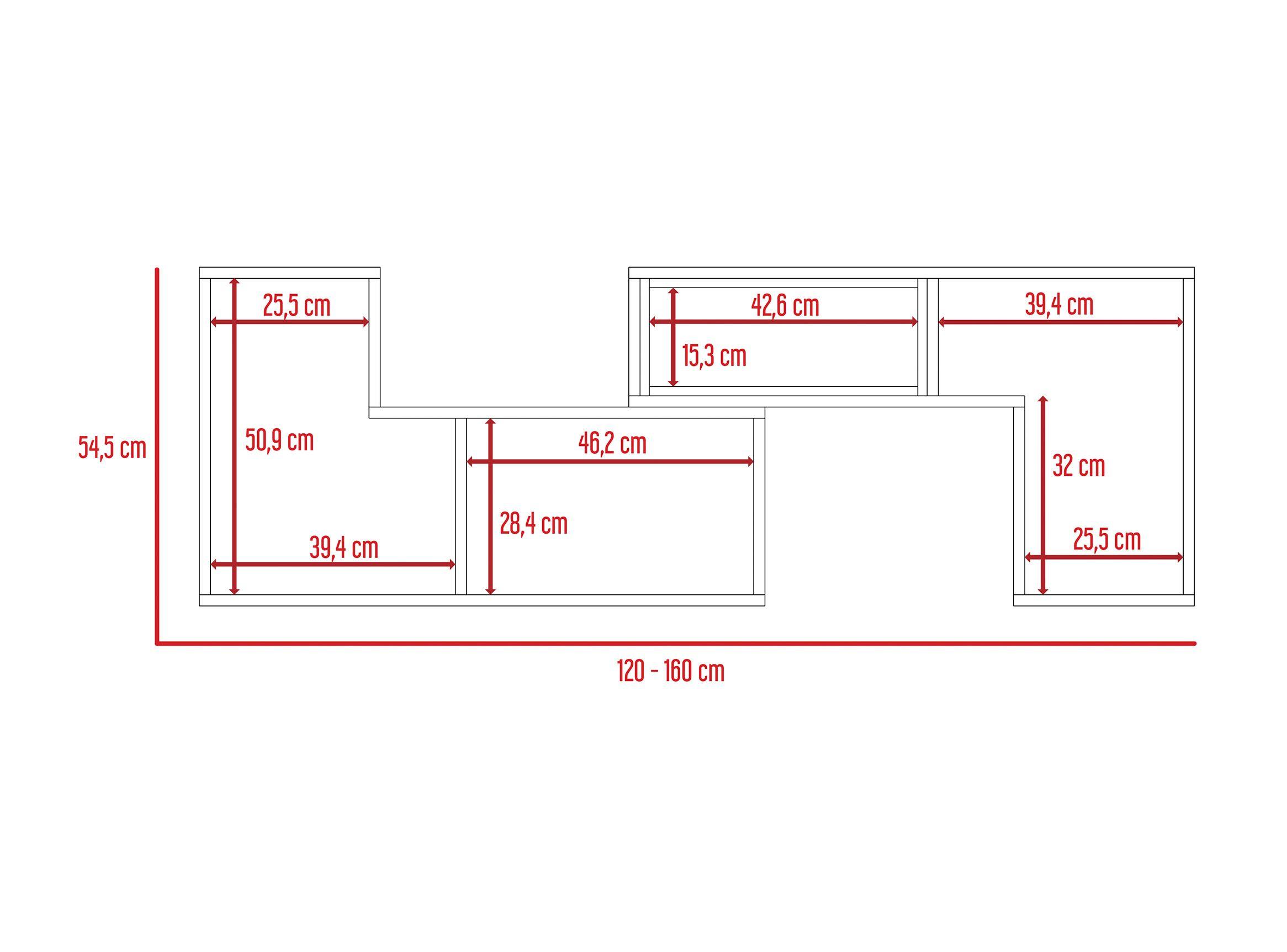 Combo Living Beijing Wengué Rack Extensible TV 40'' + Biblioteca Cubo + Arrimo-2
