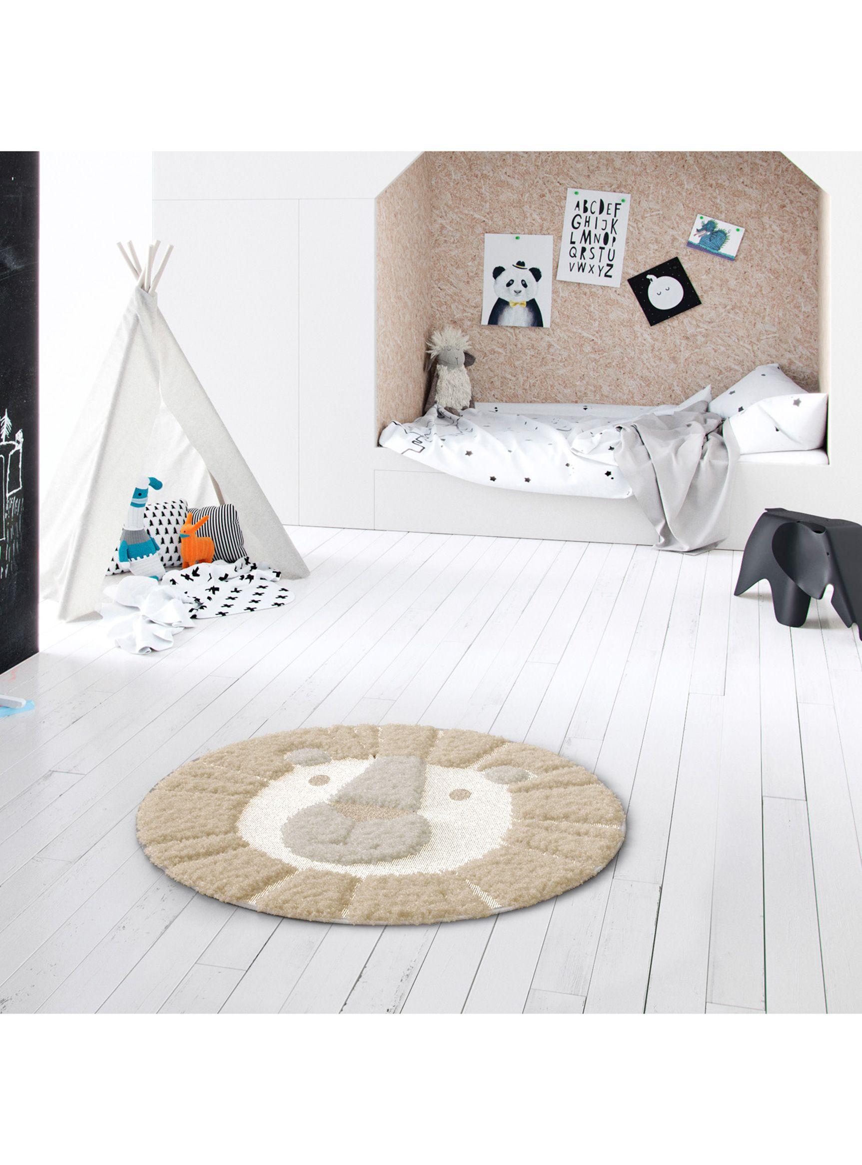 Alfombra Redonda Infantil 120 cm León Attimo Kids-2