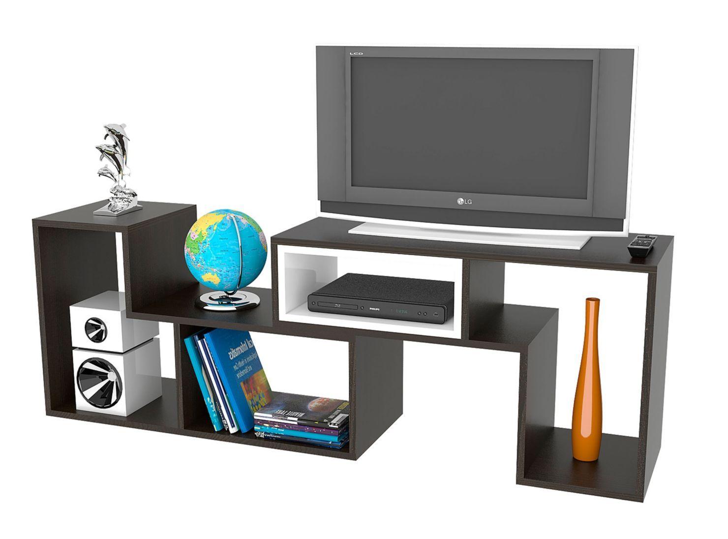 Combo TuHome Living Beijing Wengué Rack Extensible TV 40'' + Mesa de Centro TuHome-7