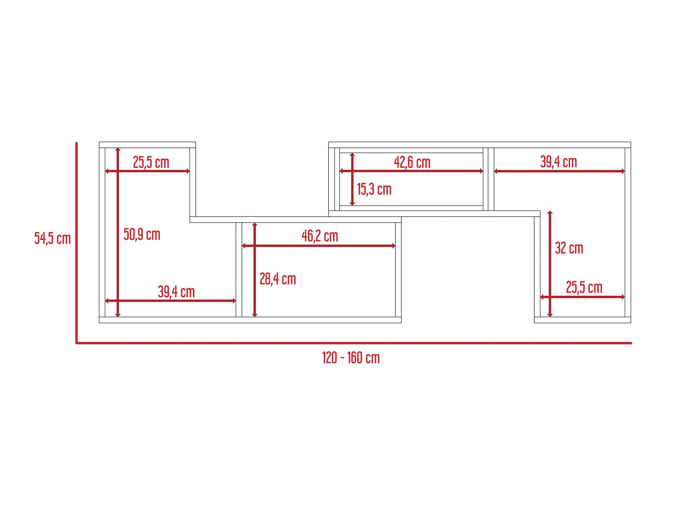 Combo Living Beijing Rovere Rack Extensible TV 40'' + Arrimo + Mesa de Centro-2