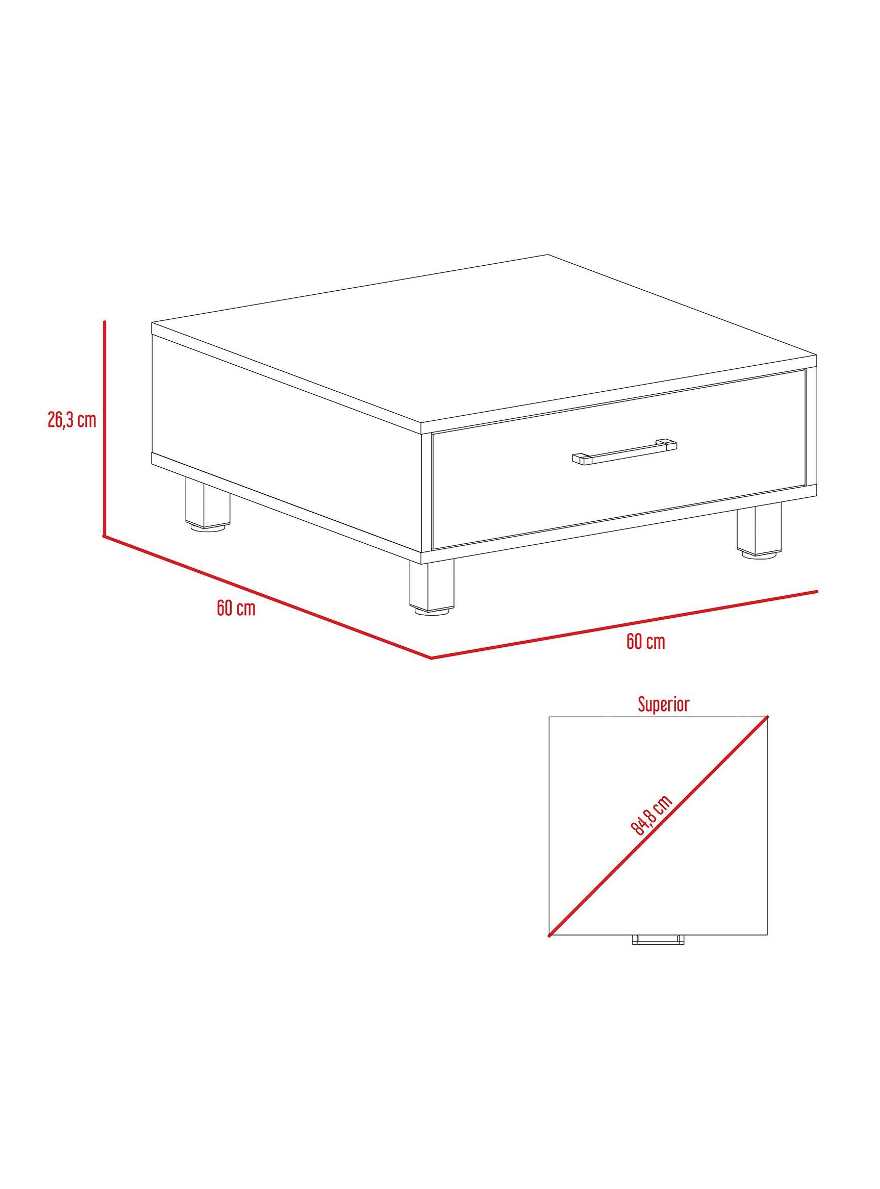 Combo Living Beijing Rovere Rack Extensible TV 40'' + Arrimo + Mesa de Centro-5