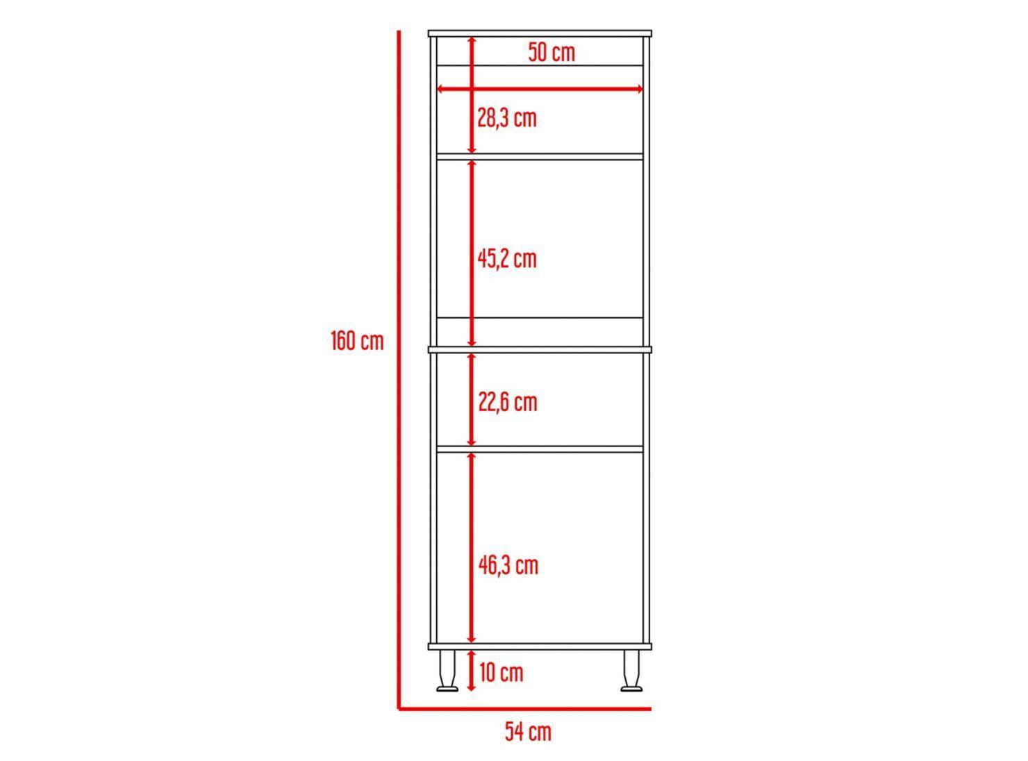 Mueble TuHome de Cocina Microondas Kitchen Wengué 4P TuHome-6