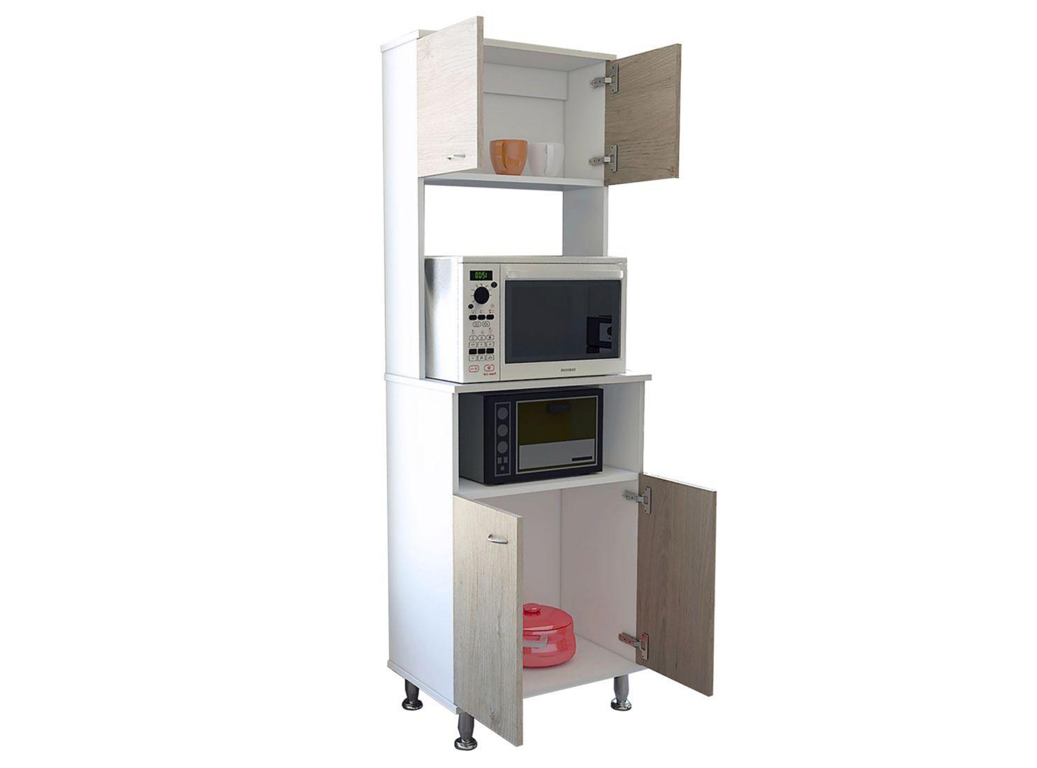 Mueble de Cocina Microondas Kitchen 4P Café Claro TuHome-2