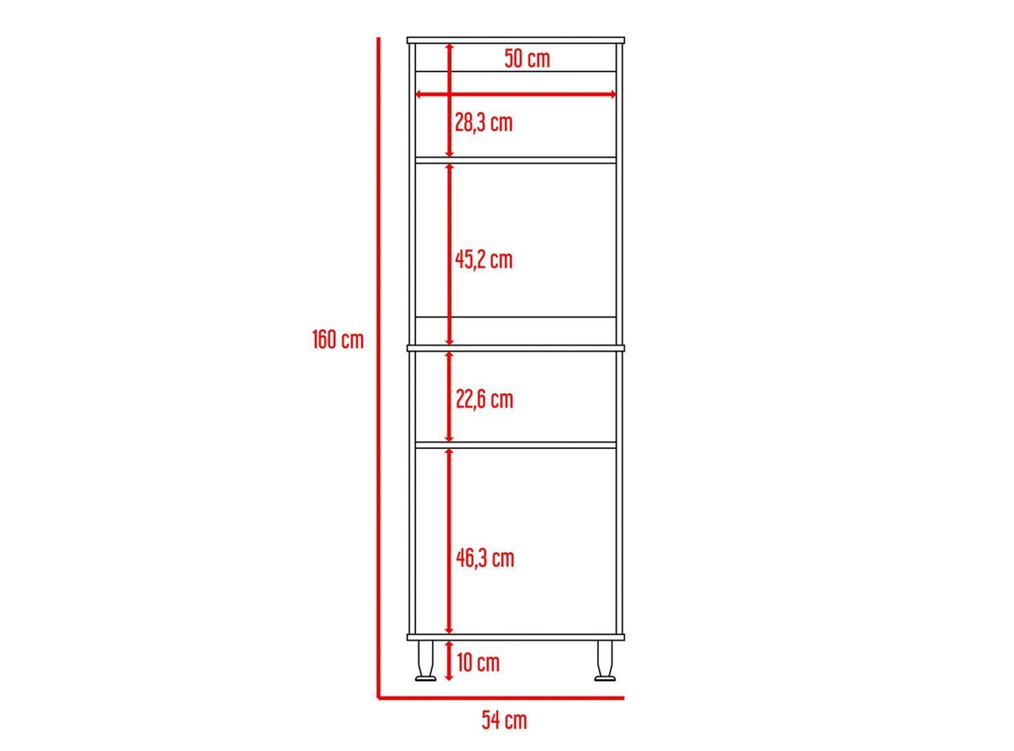 Mueble de Cocina Microondas Kitchen 4P Café Claro TuHome-6
