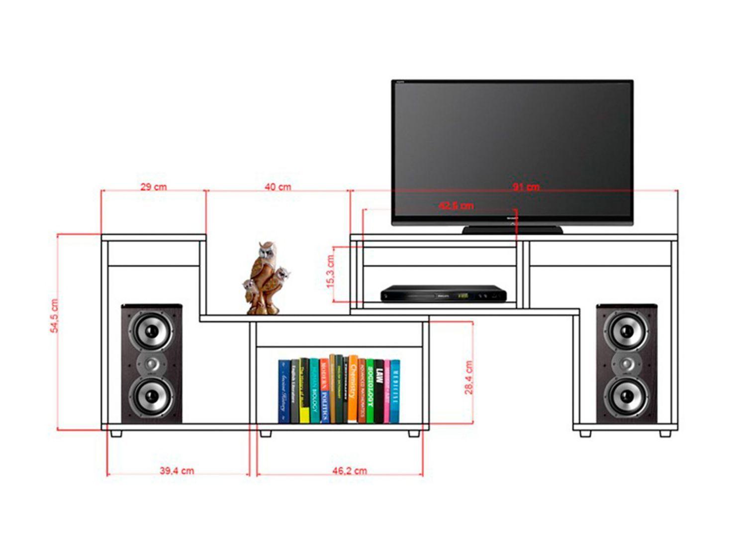 Combo Living Beijing Wengué Bar Kava + Rack Extensible TV 60''-3