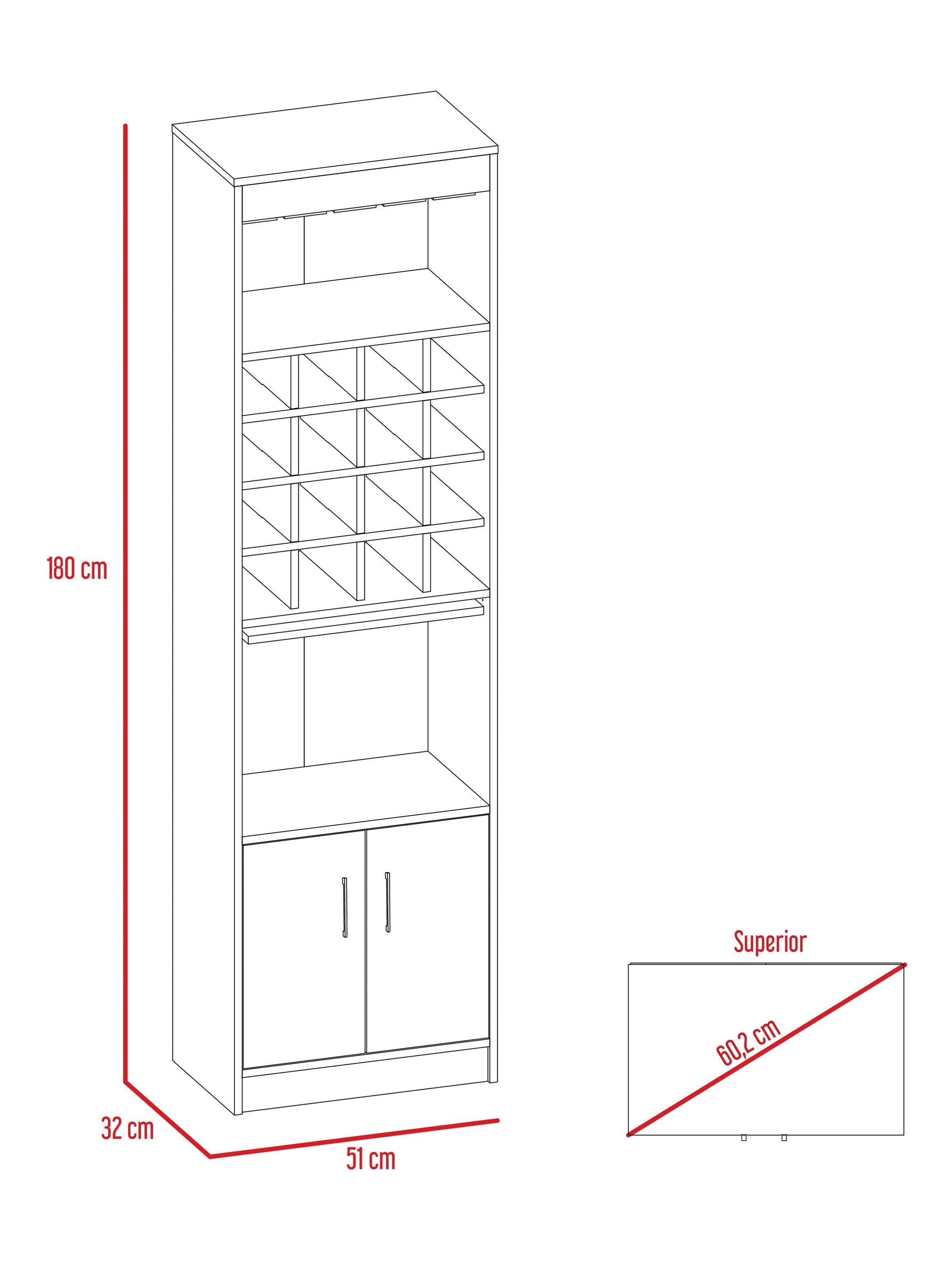 Combo TuHome Living Beijing Rovere Bar Kava + Biblioteca Cubo Amaretto TuHome-2